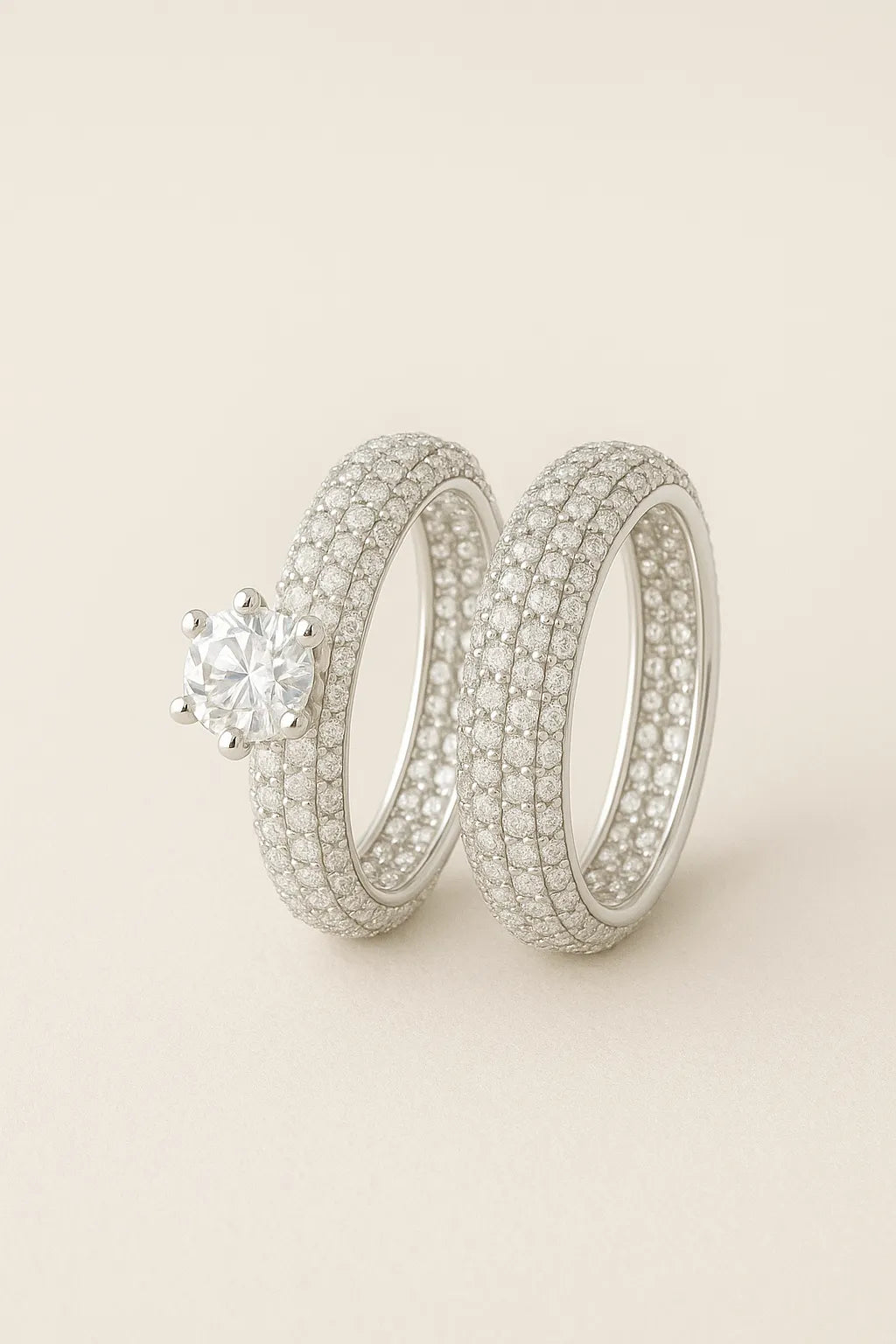 Duo Pair Zirconia Ring