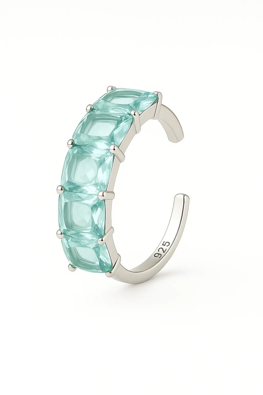 Blue Topaz & Emerald Ear Cuff Set - Iane Jewelry