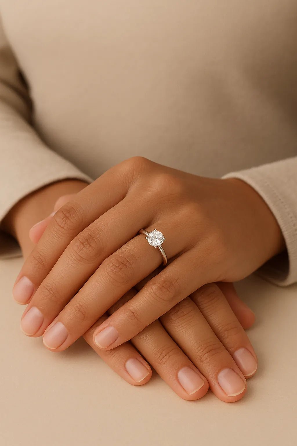 Classic Solitaire Zirconia Ring - Iane Jewelry