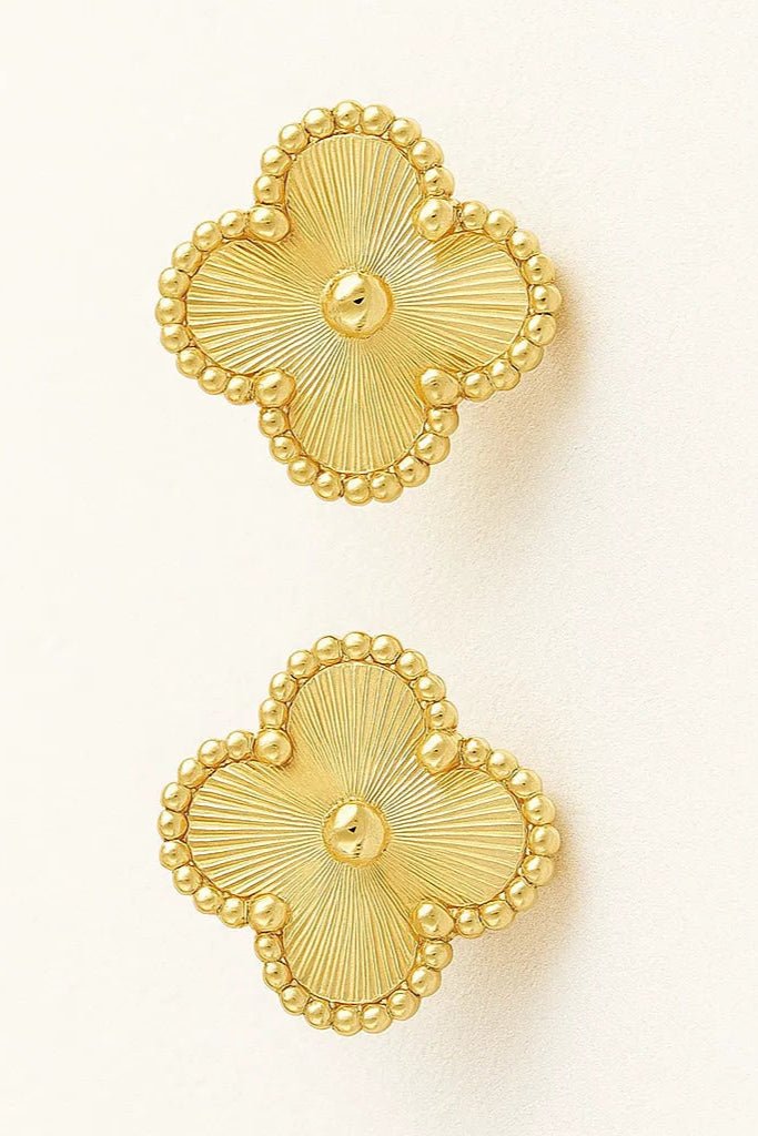 Clover Gold Earrings - Iane Jewelry
