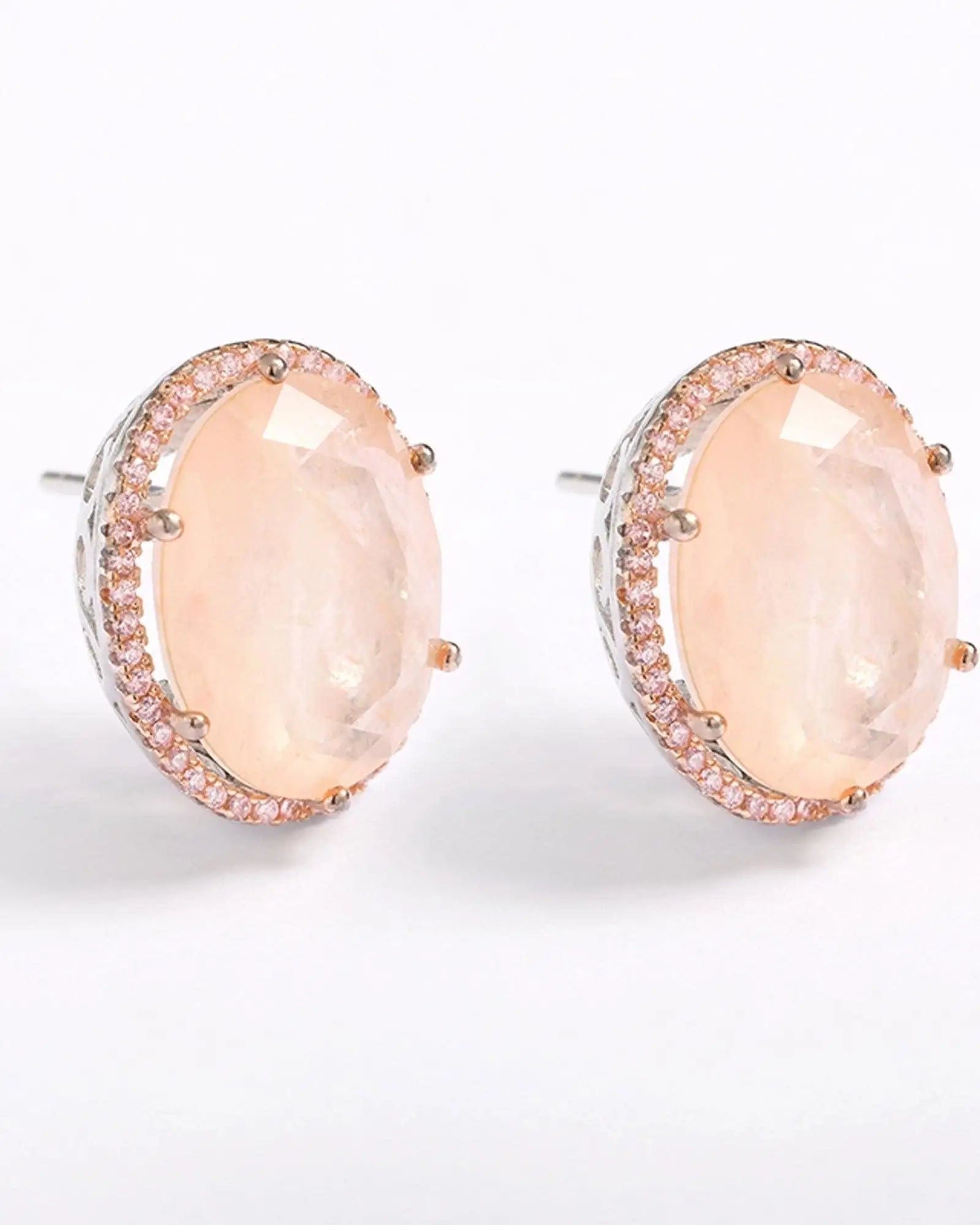 Coral Mirrors Stud Earrings - Iane Jewelry