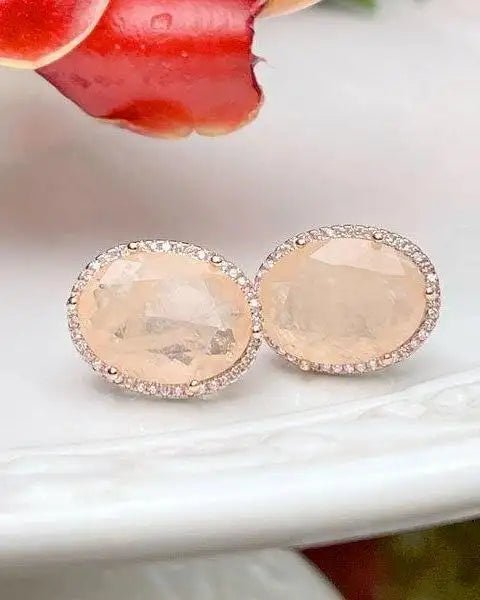 Coral Mirrors Stud Earrings - Iane Jewelry