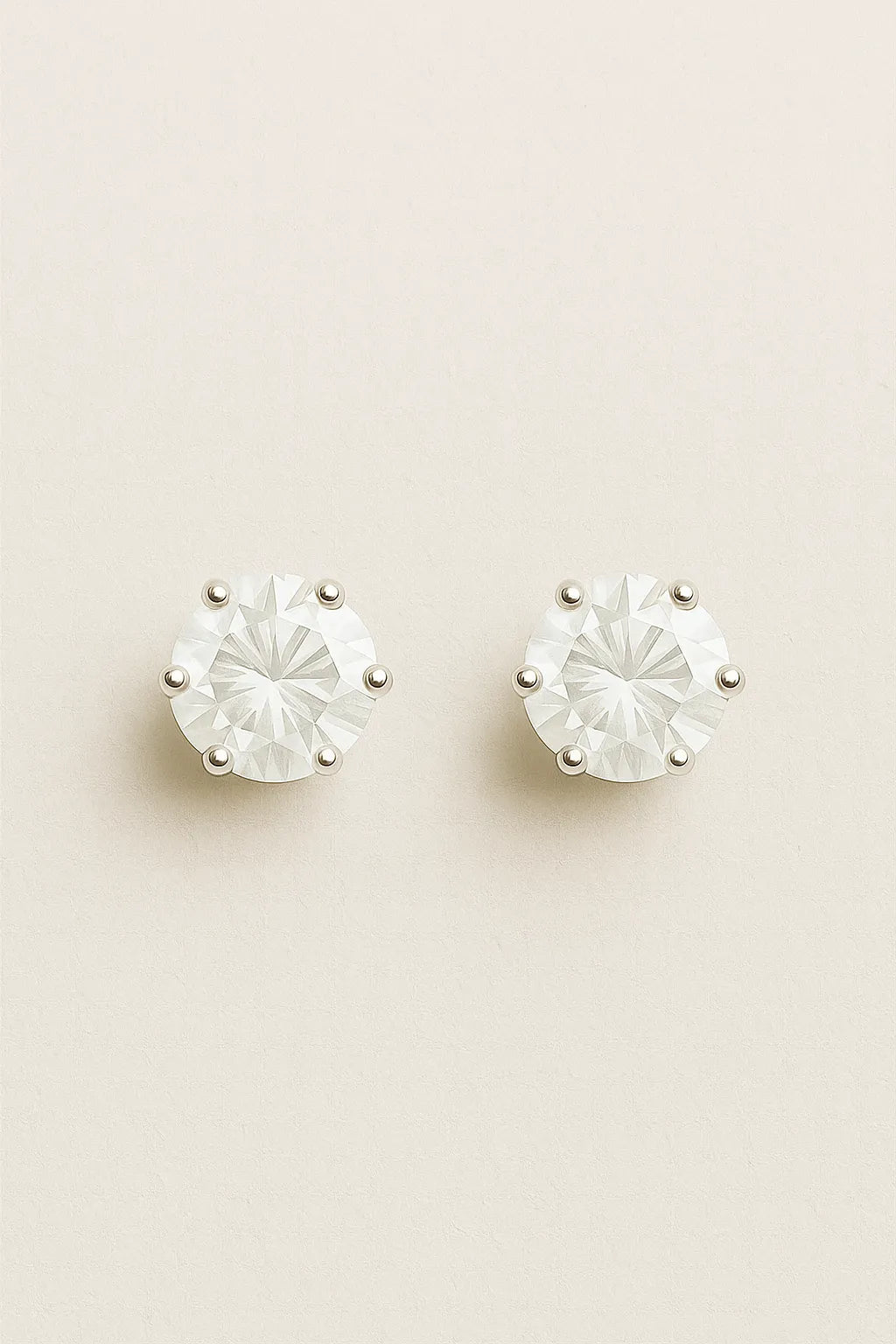 Dainty Moissanite Halo Stud Earrings - Iane Jewelry