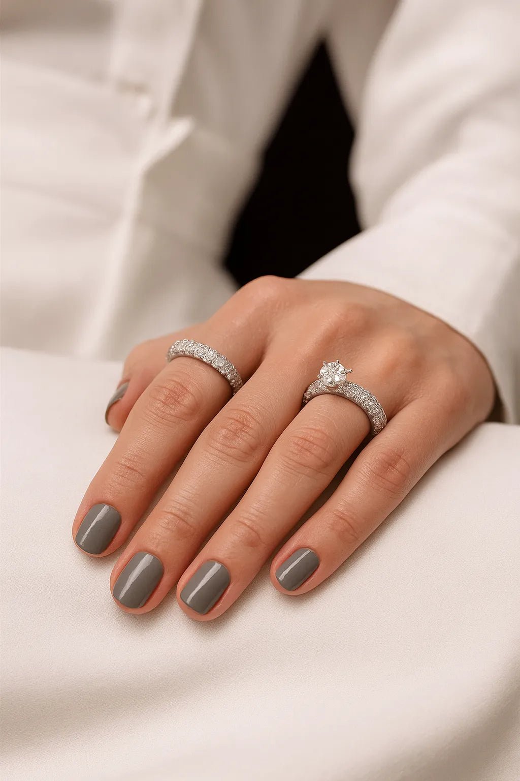 Duo Pair Zirconia Ring - Iane Jewelry