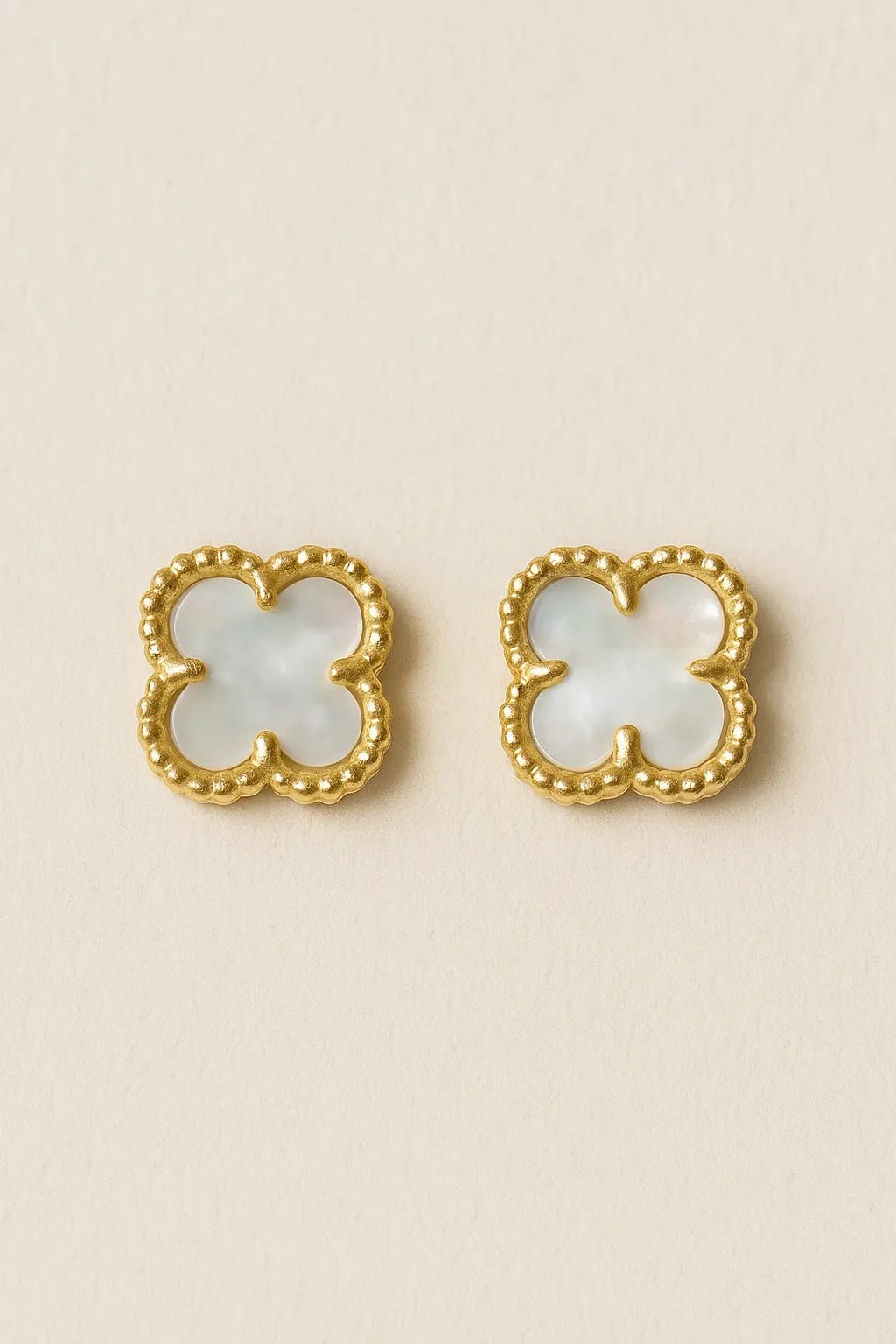 Four-Leaf Clover Gold Earrings