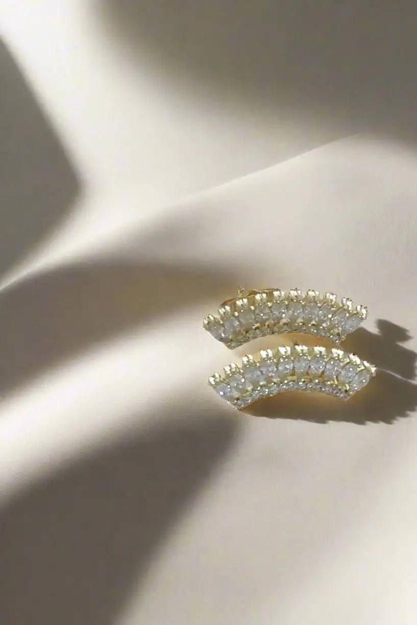 Glow Gold Ear Climbers - Iane Jewelry