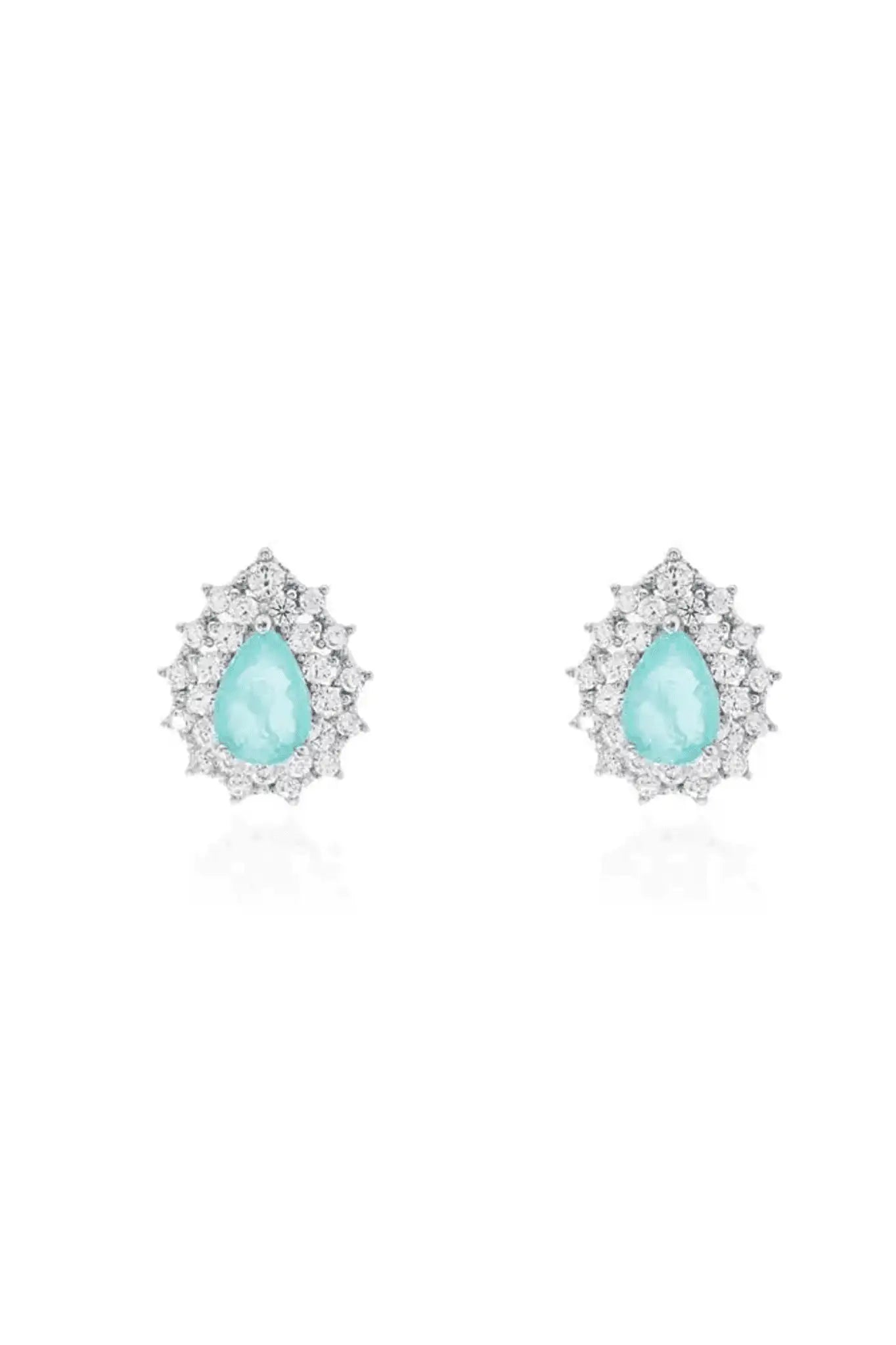 Mini Drop Turquoise Silver Earrings - Iane Jewelry