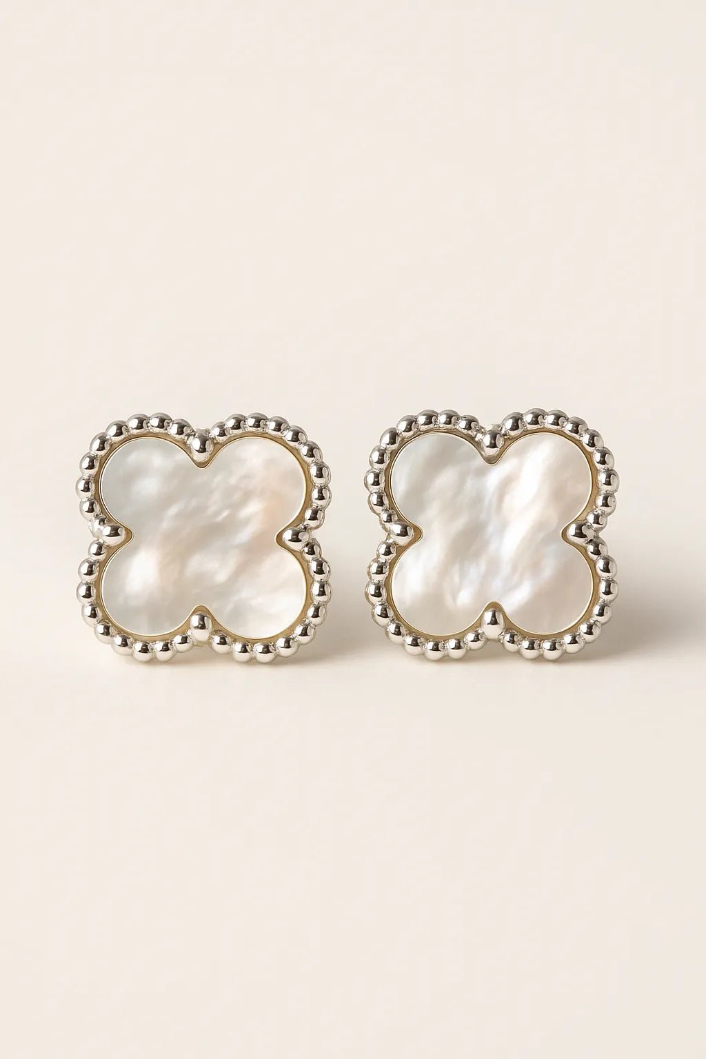 Mother - of - Pearl Clover Earrings - Iane Jewelry