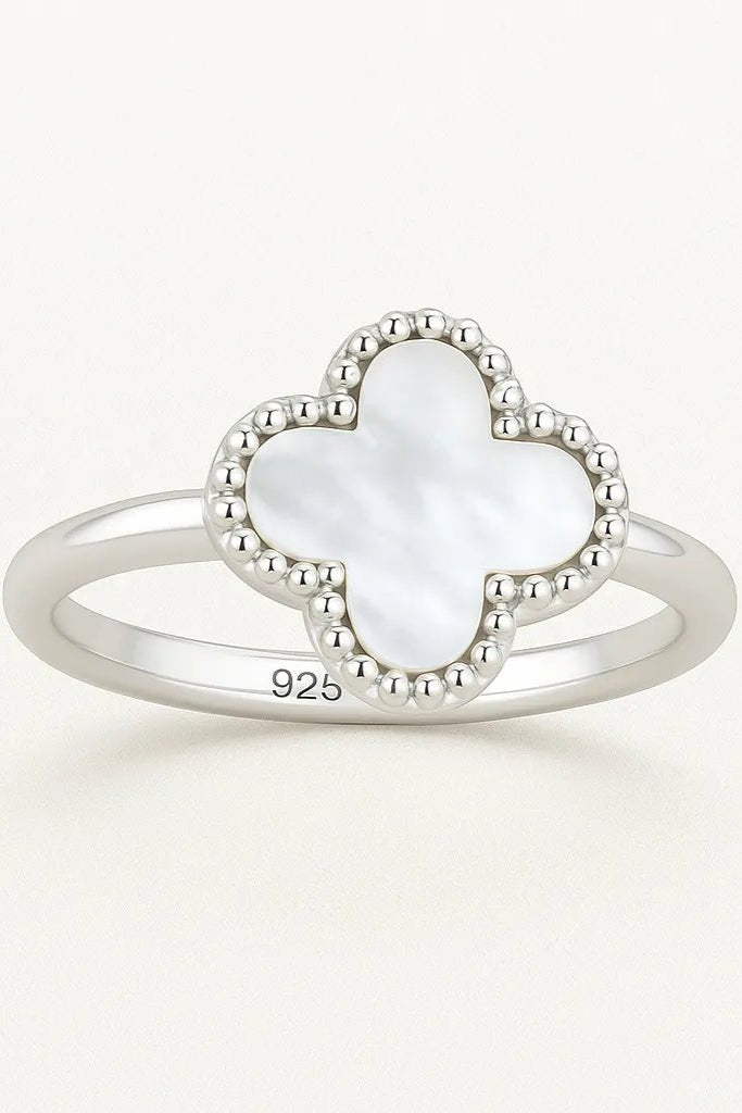 Mother of Pearl Clover Ring - Iane Jewelry