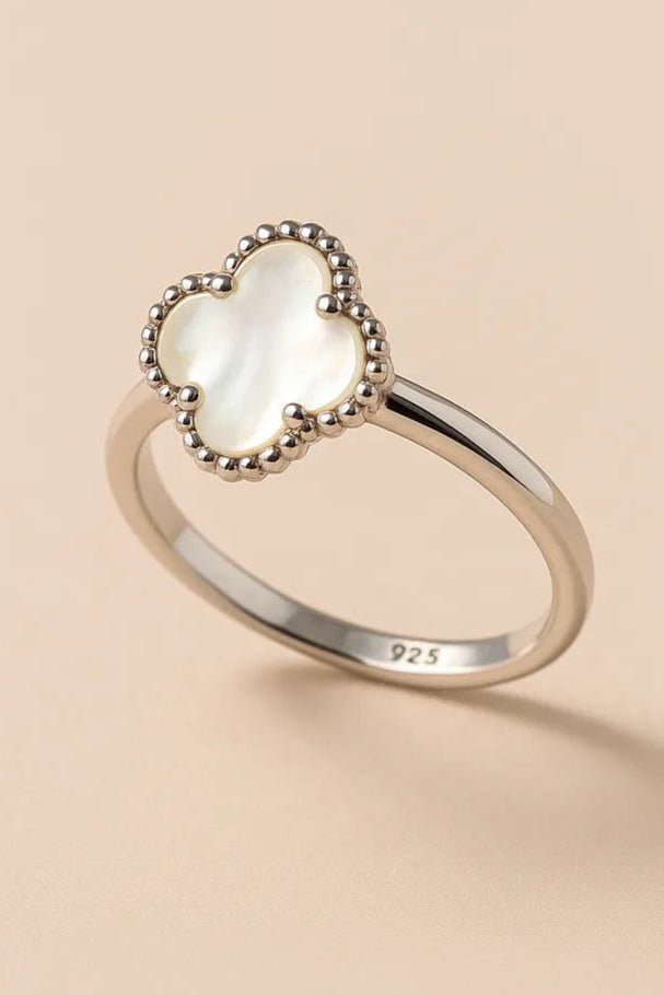 Mother of Pearl Clover Ring - Iane Jewelry