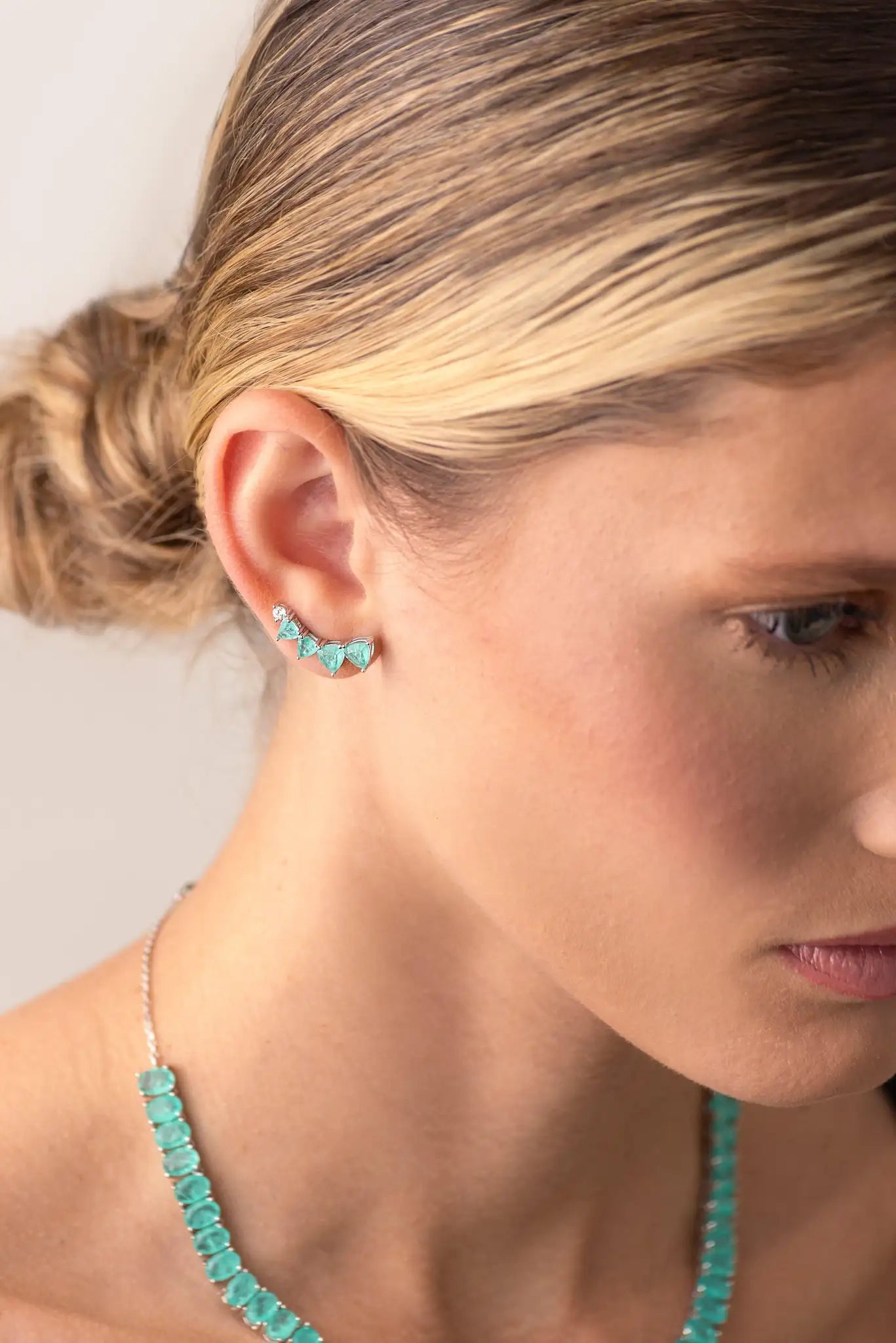 Ocean Triangle Ear Climbers - Iane Jewelry