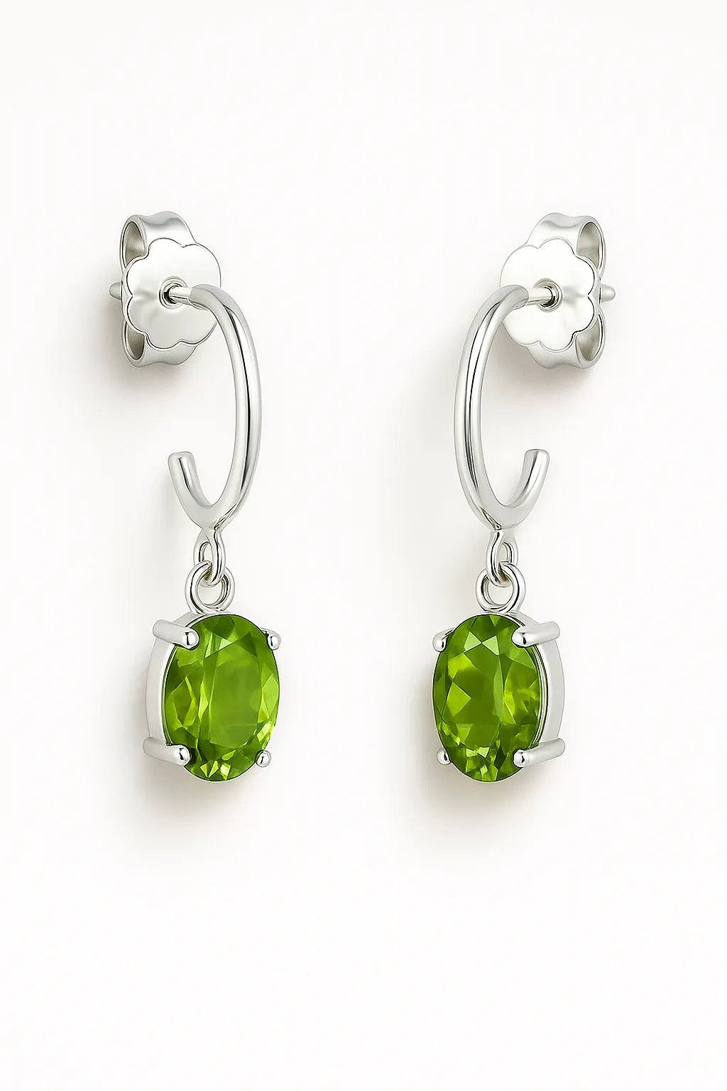 Peridot Stud & Hoop Earring Set - Iane Jewelry