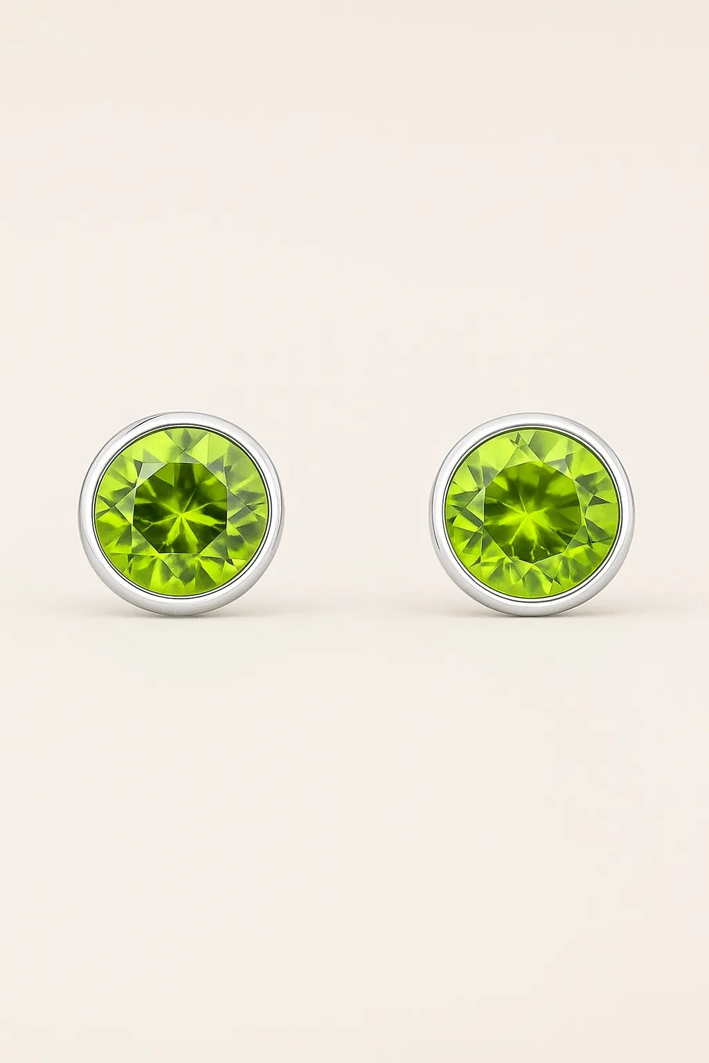 Peridot Stud & Hoop Earring Set - Iane Jewelry