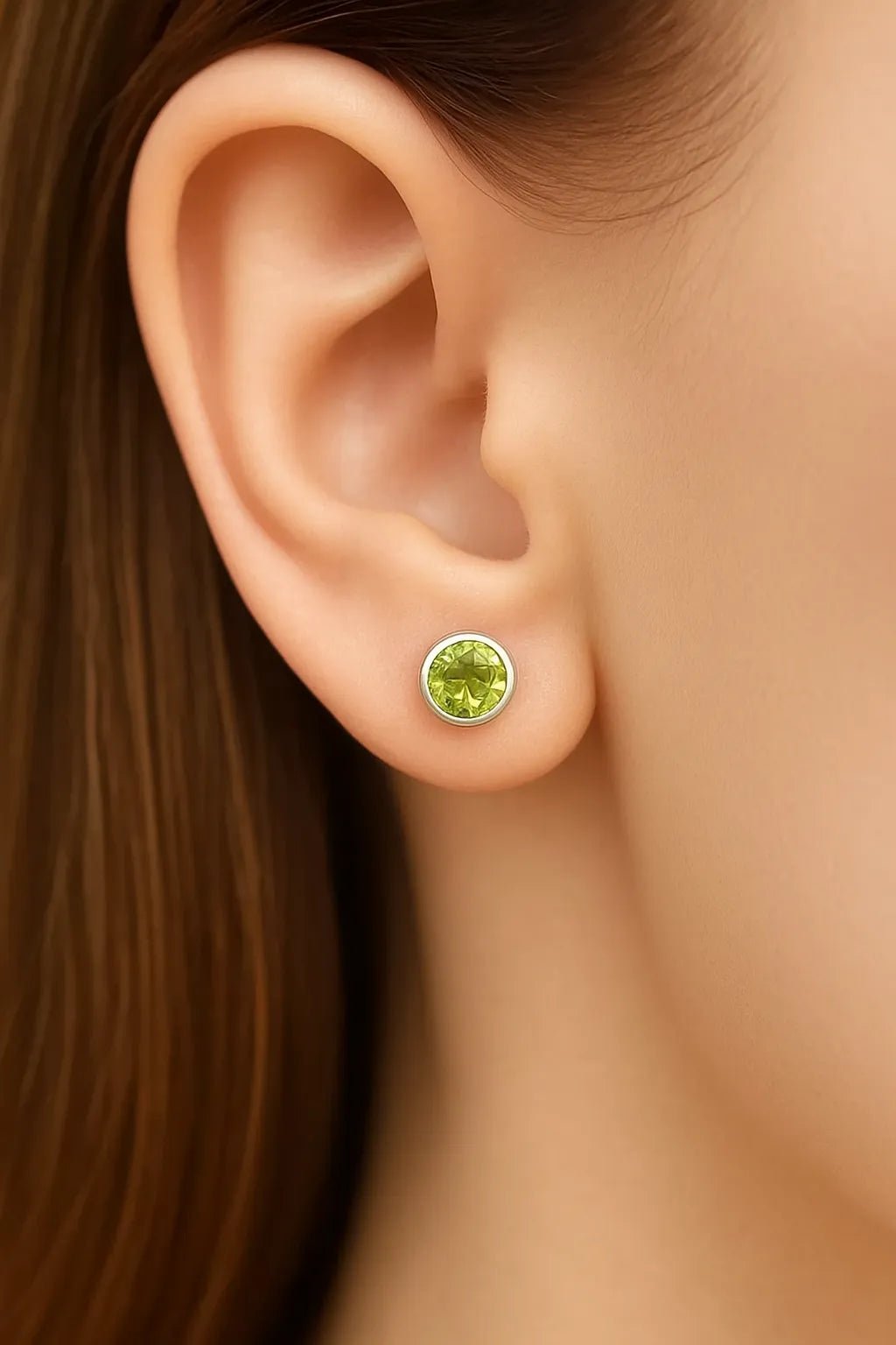 Petite Peridot Stud Earrings - Iane Jewelry