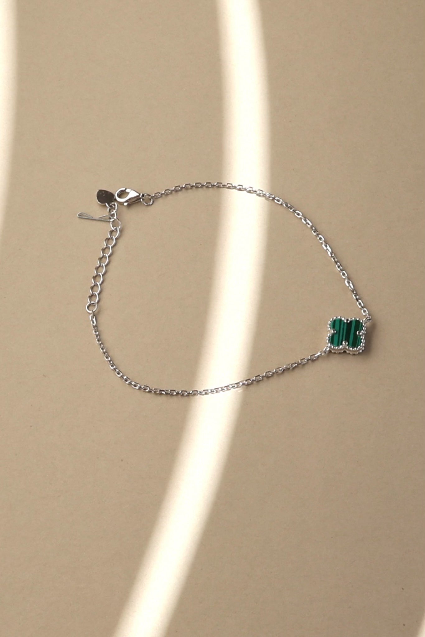 Small Malachite Clover Bracelet - Iane Jewelry