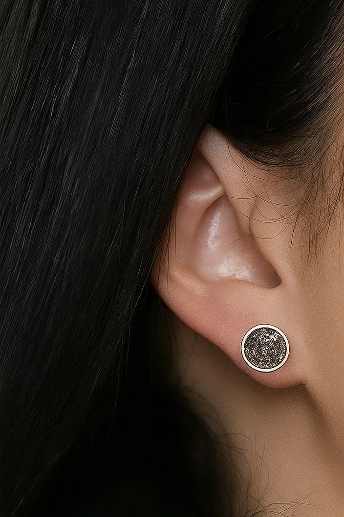 Pyrite Stud Power Earrings - Iane Jewelry