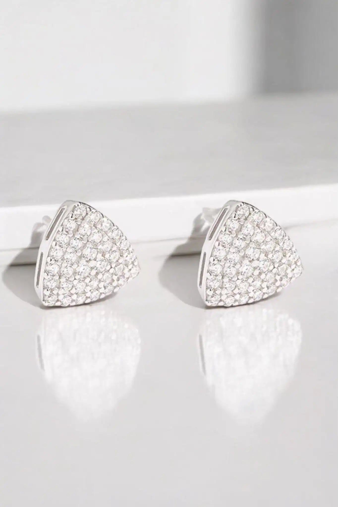 Silver Triangle Cubic Zirconia - Iane Jewelry
