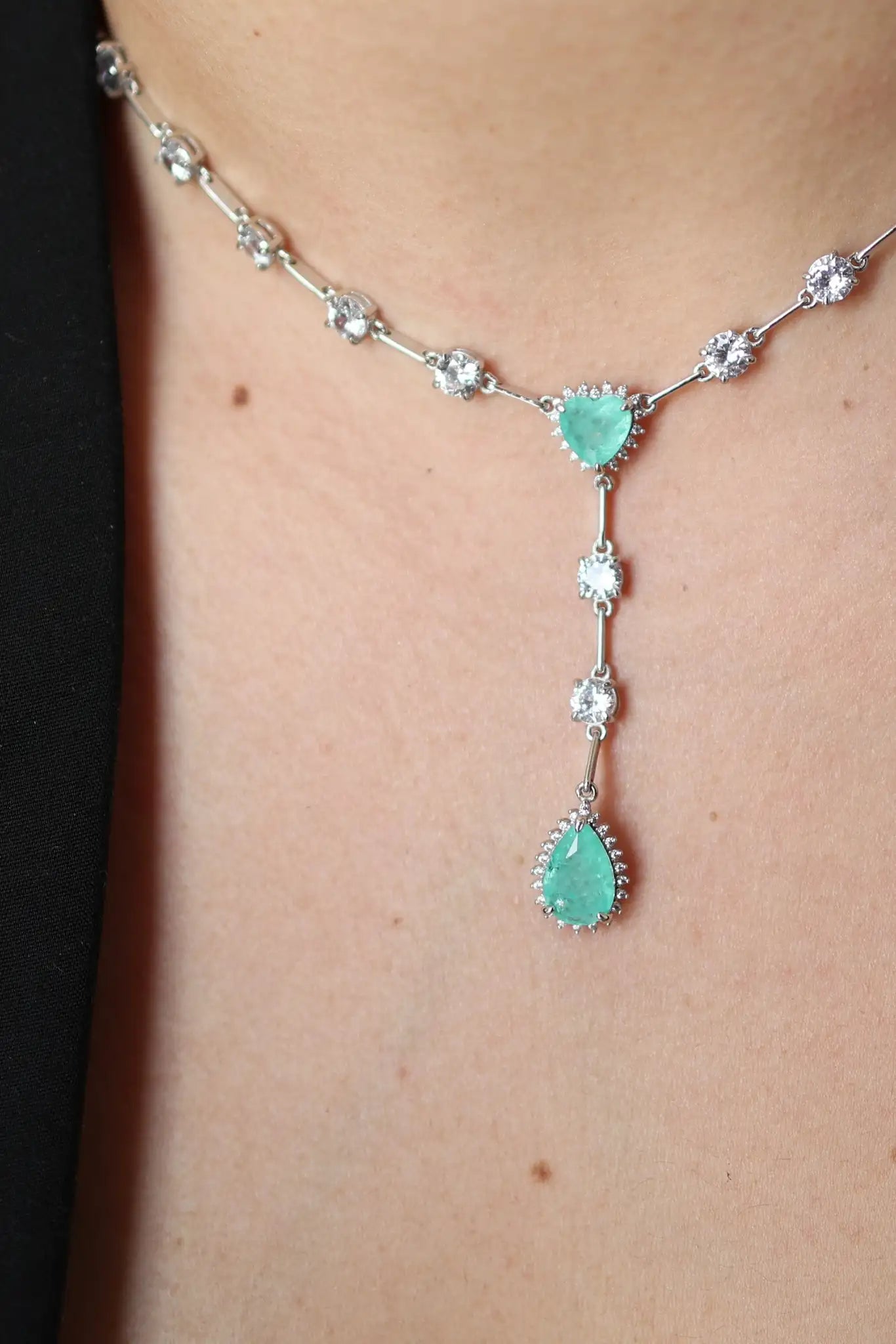 Silver Turquoise Daisy Necklace - Iane Jewelry