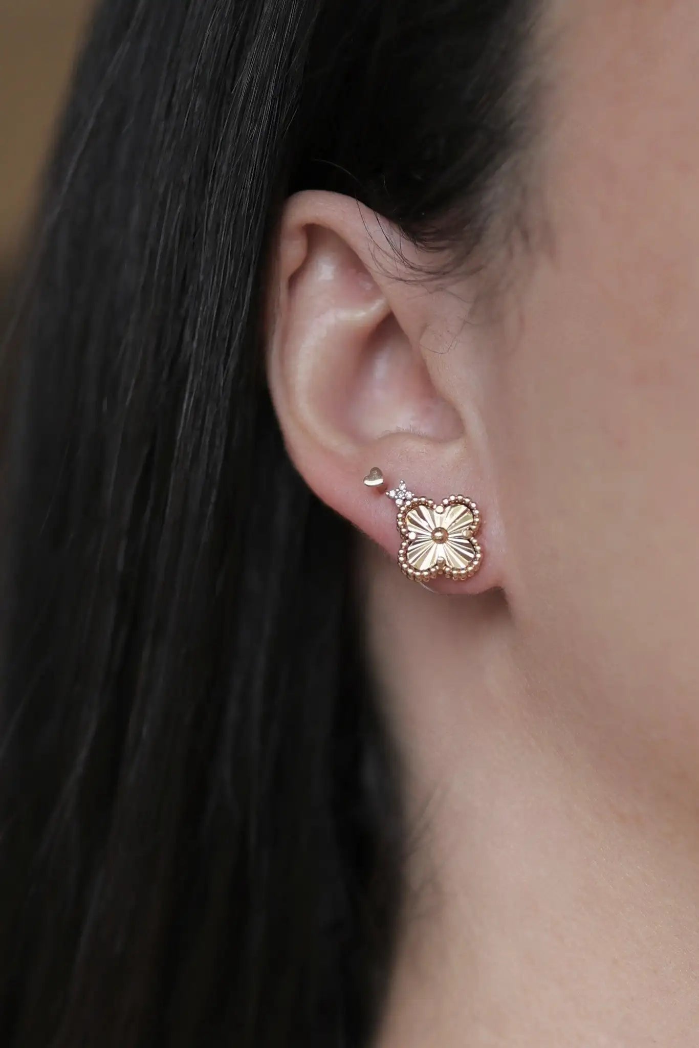 Steel Clover Earrings Set - Iane Jewelry