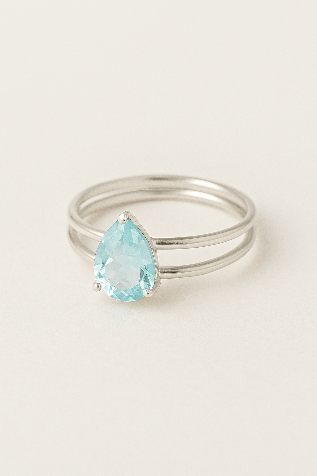 Teardrop Topaz Double Ring - Iane Jewelry