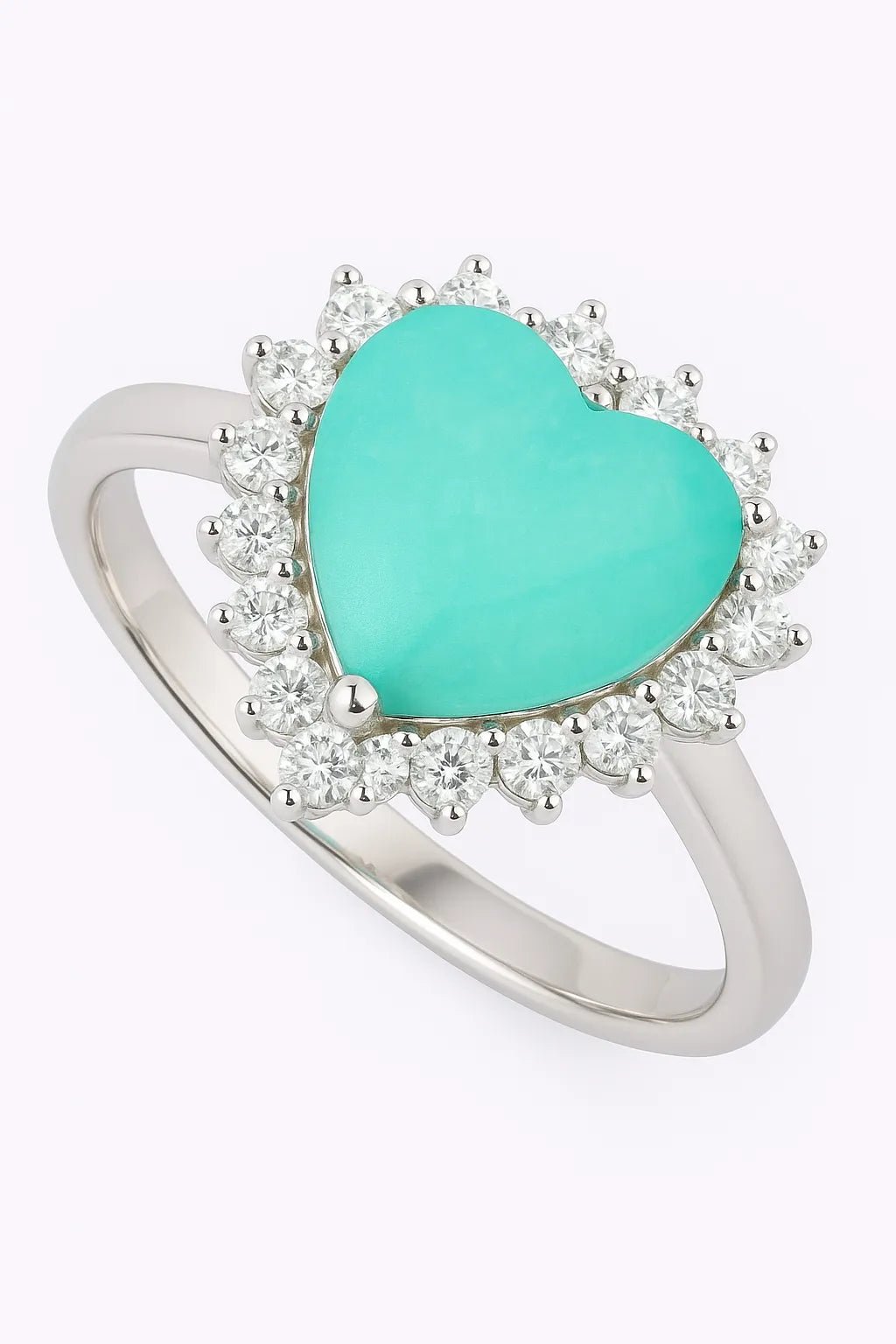Turquoise Heart Zirconia Ring - Iane Jewelry