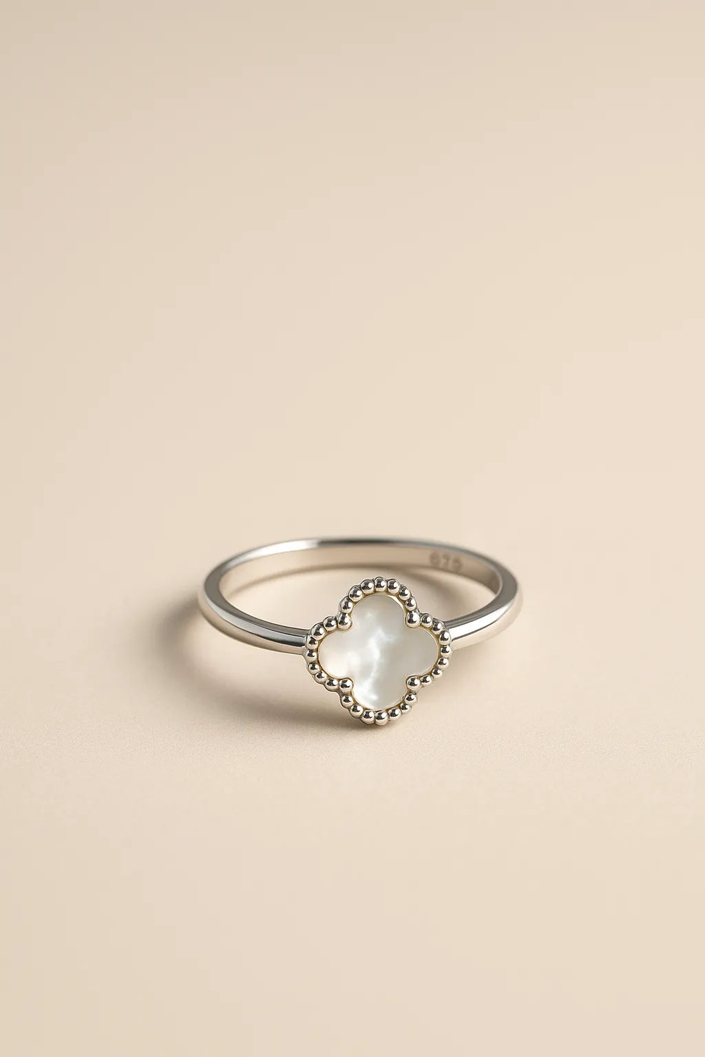 Mother of Pearl Clover Ring