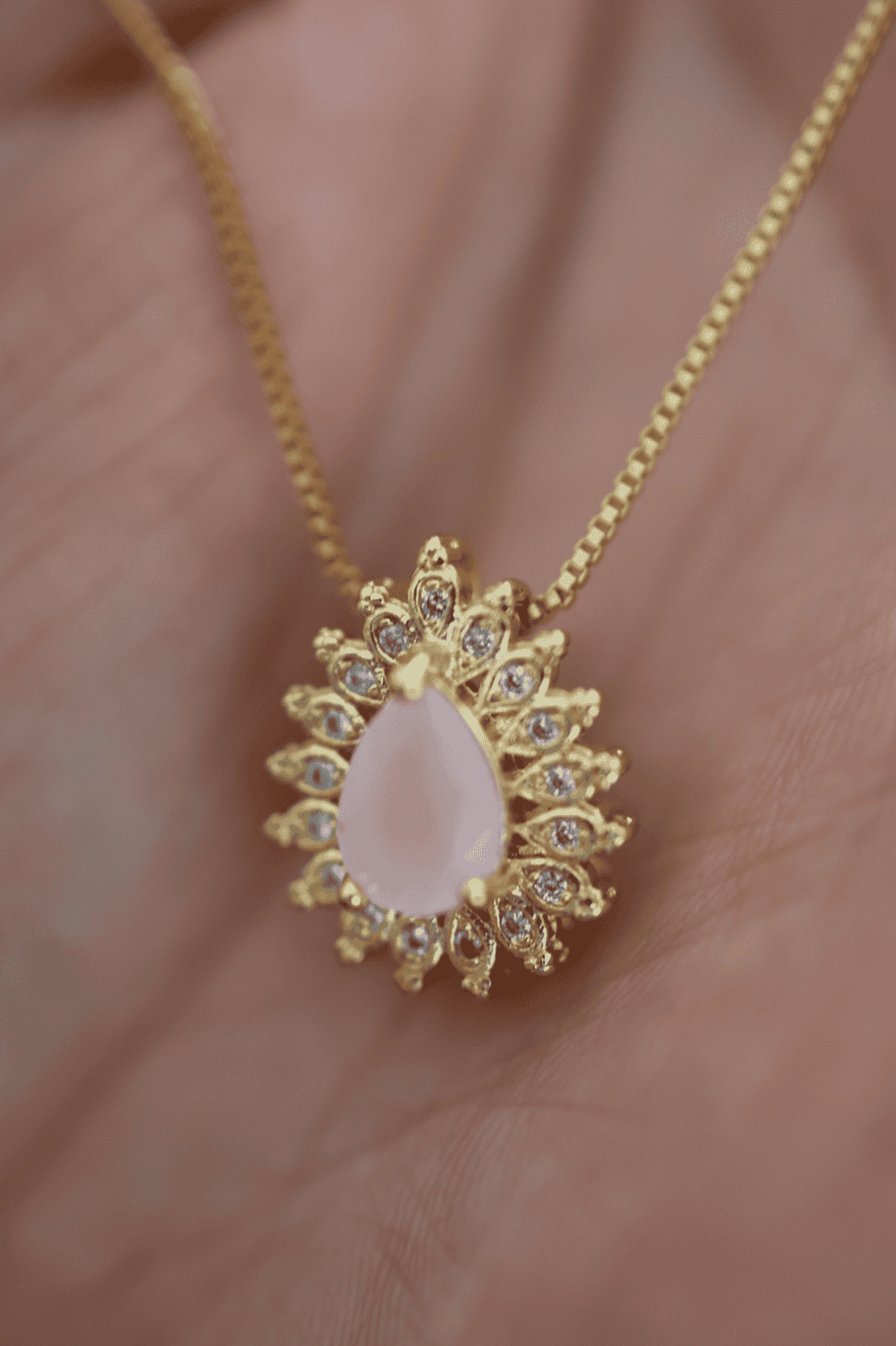 Gold Rose Quartz Set - Iane Jewelry