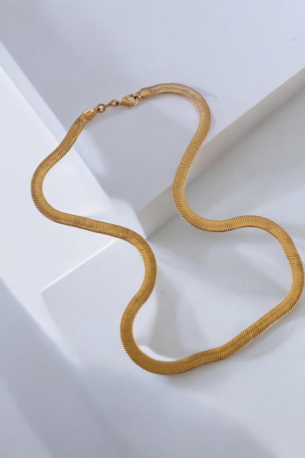 Elegante Flat Chain Necklace - Iane Jewelry