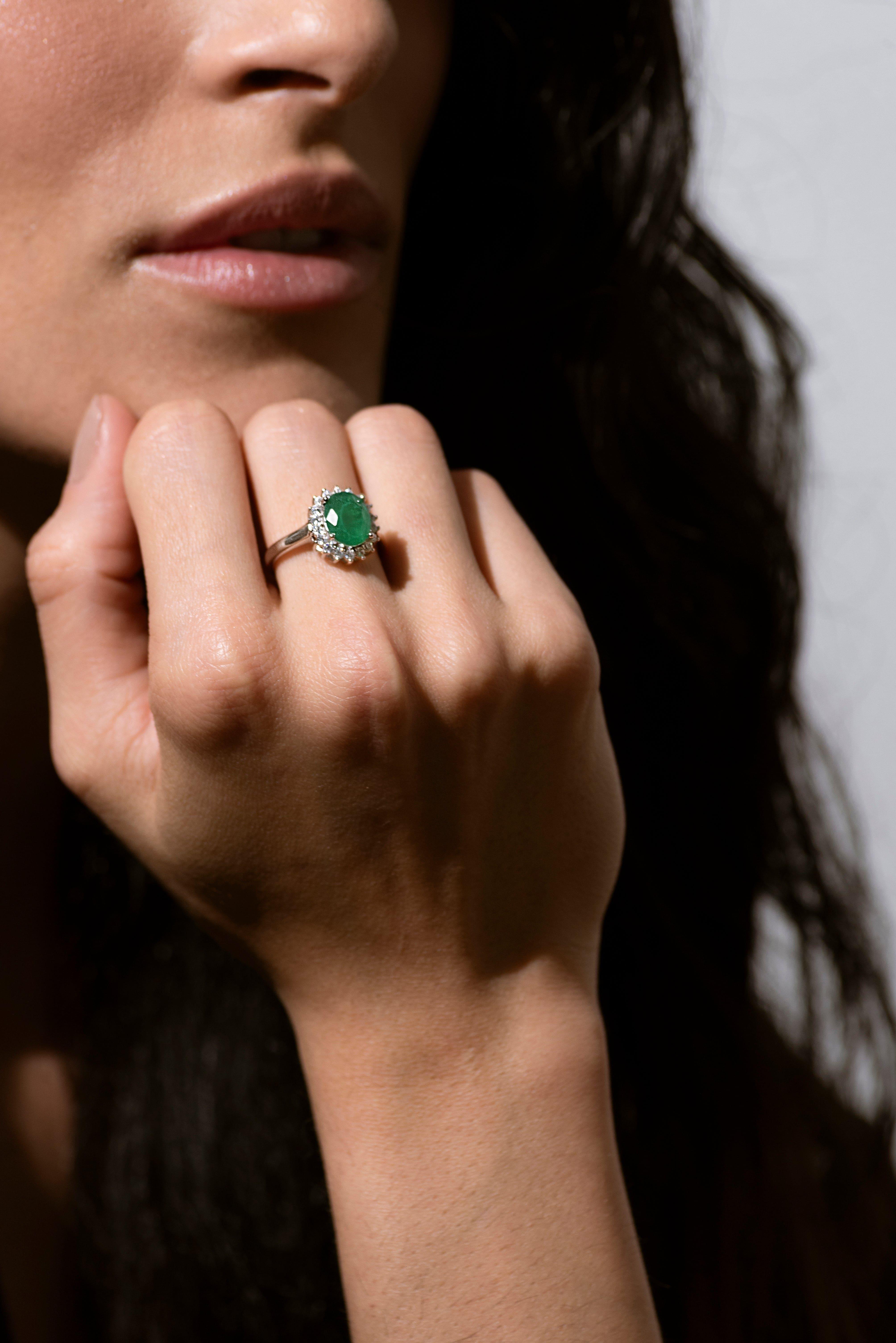 Emerald Earrings, Bracelet & Ring Set