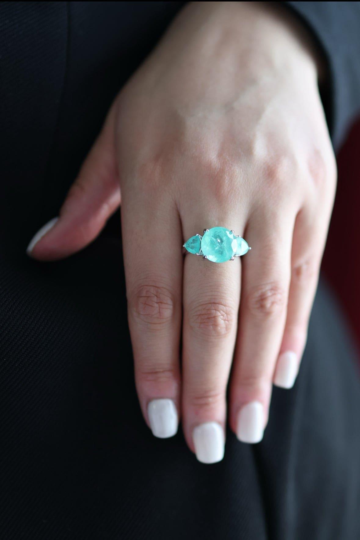 Ocean Turquoise Silver Ring - Iane Jewelry