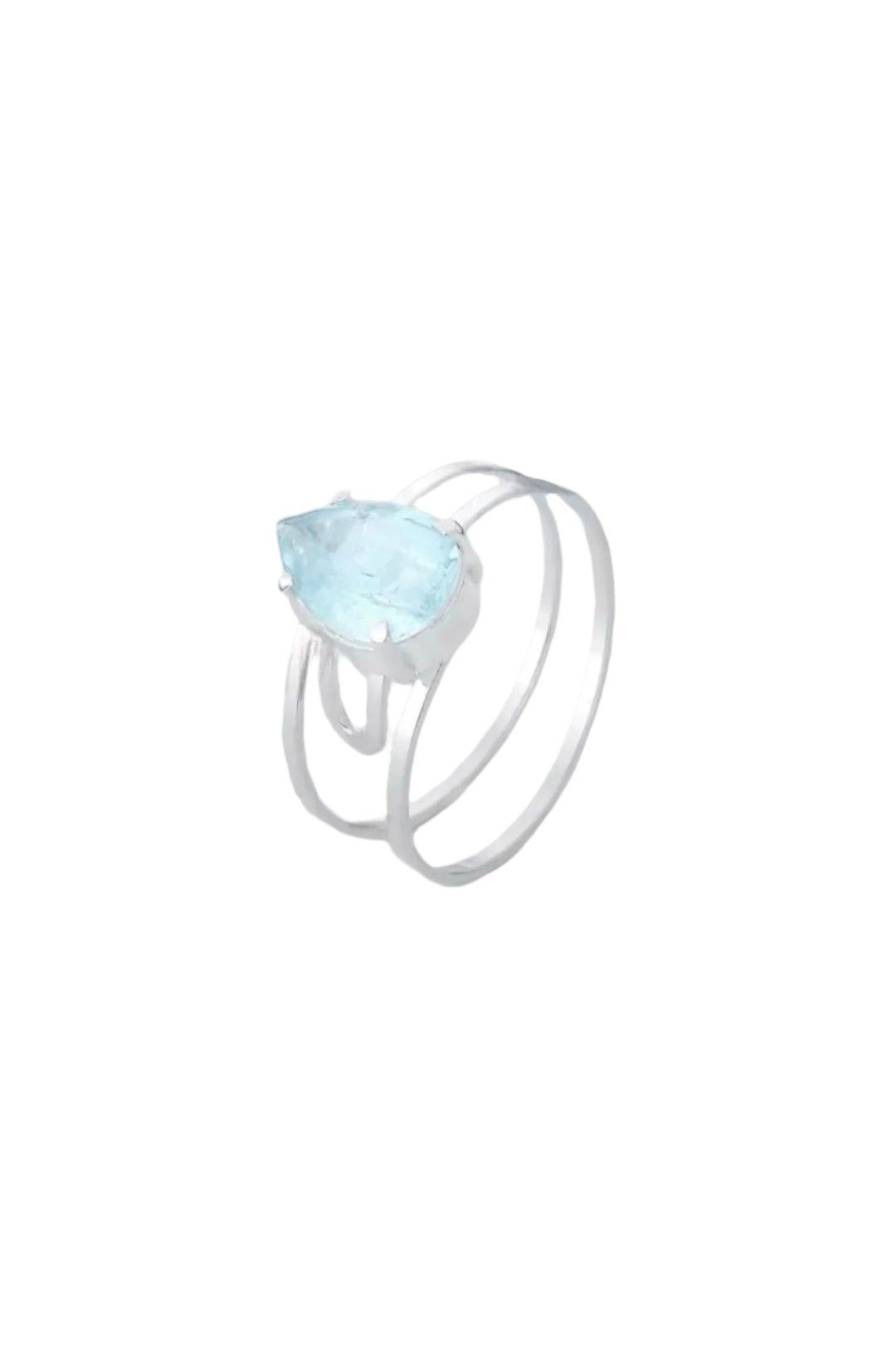 Teardrop Topaz Double Ring - Iane Jewelry