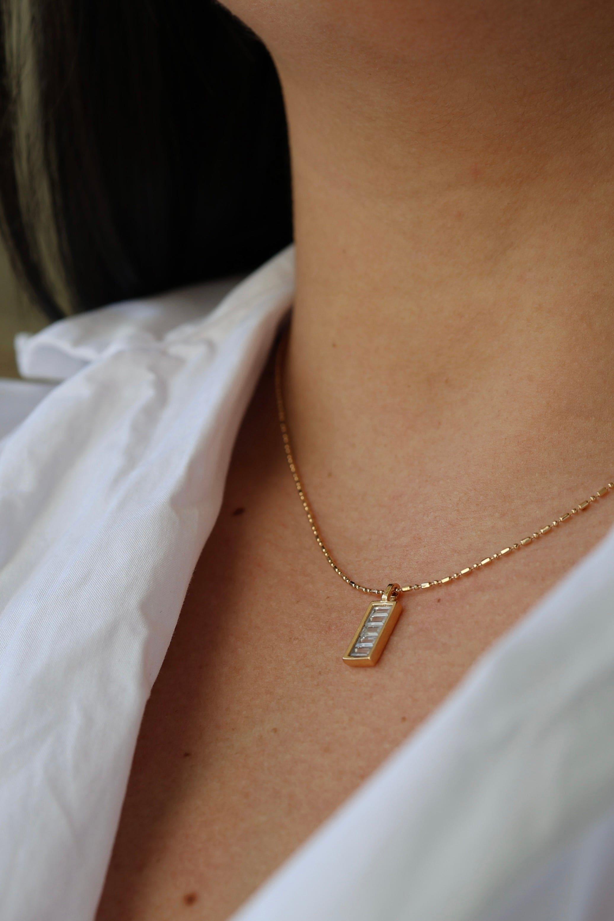 Gold Bar Chain Necklace - Iane Jewelry