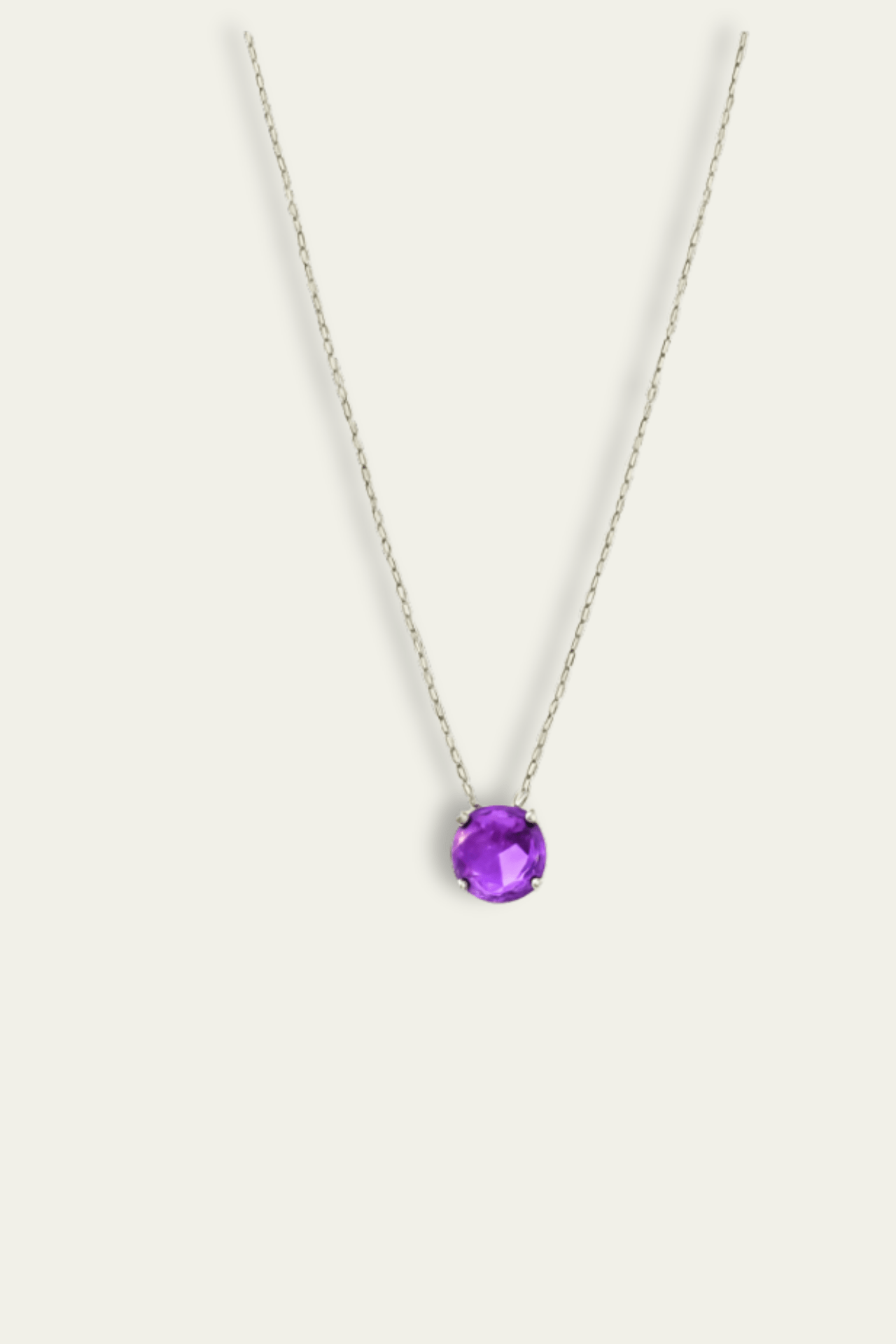 Amethyst Oval Chain Necklace - Iane Jewelry