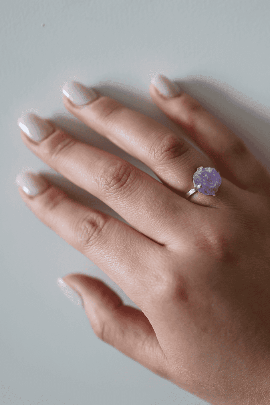 Raw Amethyst Adjustable Ring - Iane Jewelry