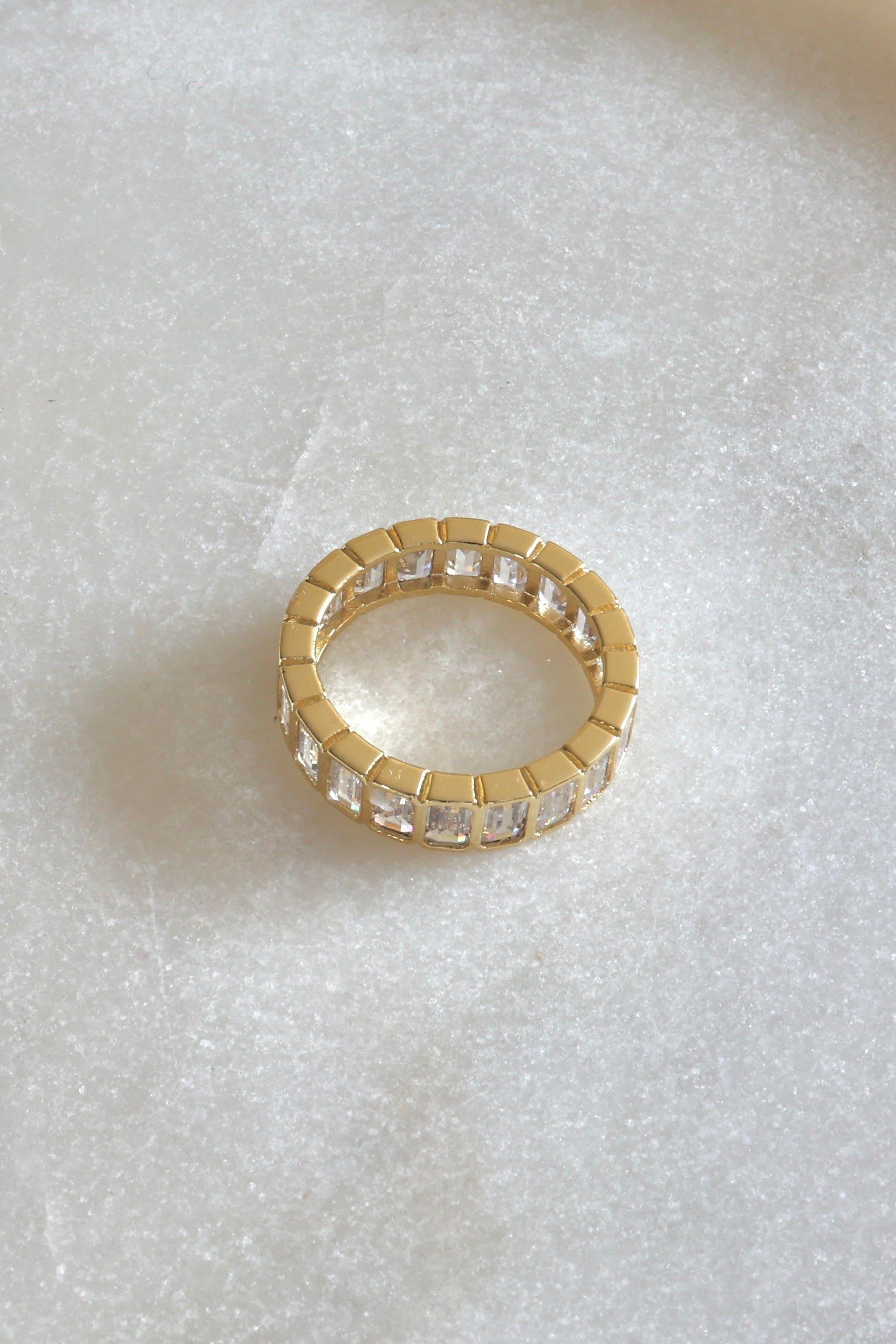 Cubic Zirconia Baguette Ring 