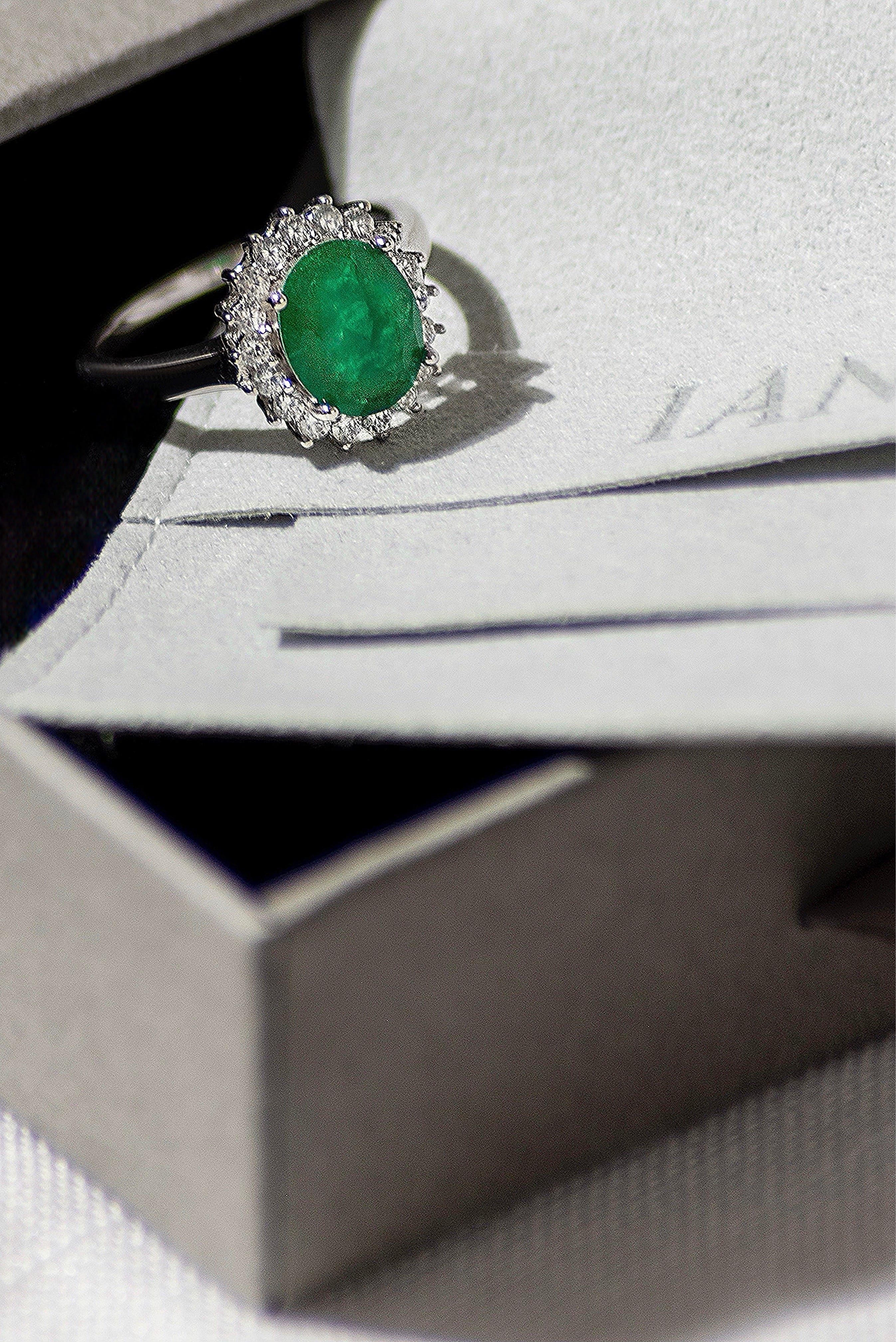 Emerald Earrings, Bracelet & Ring Set