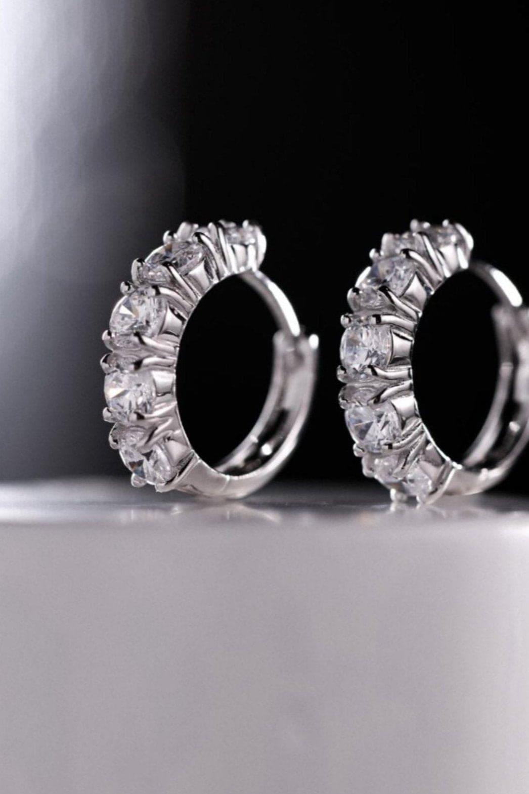 Cubic Zirconia Hoop Earrings - Iane Jewelry