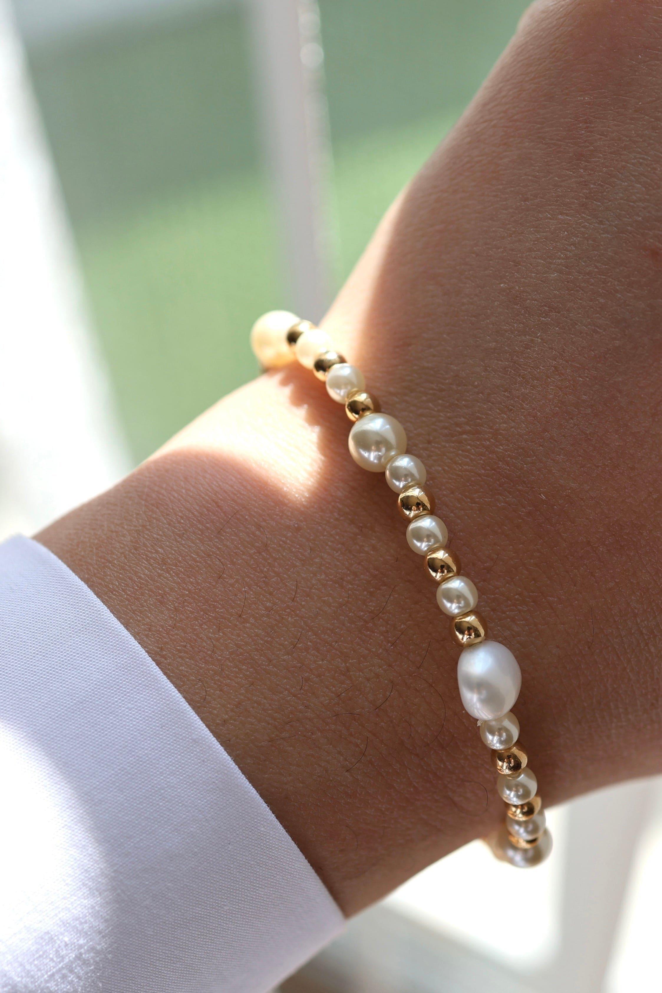 Luminous Pearl Strand Bracelet - Iane Jewelry