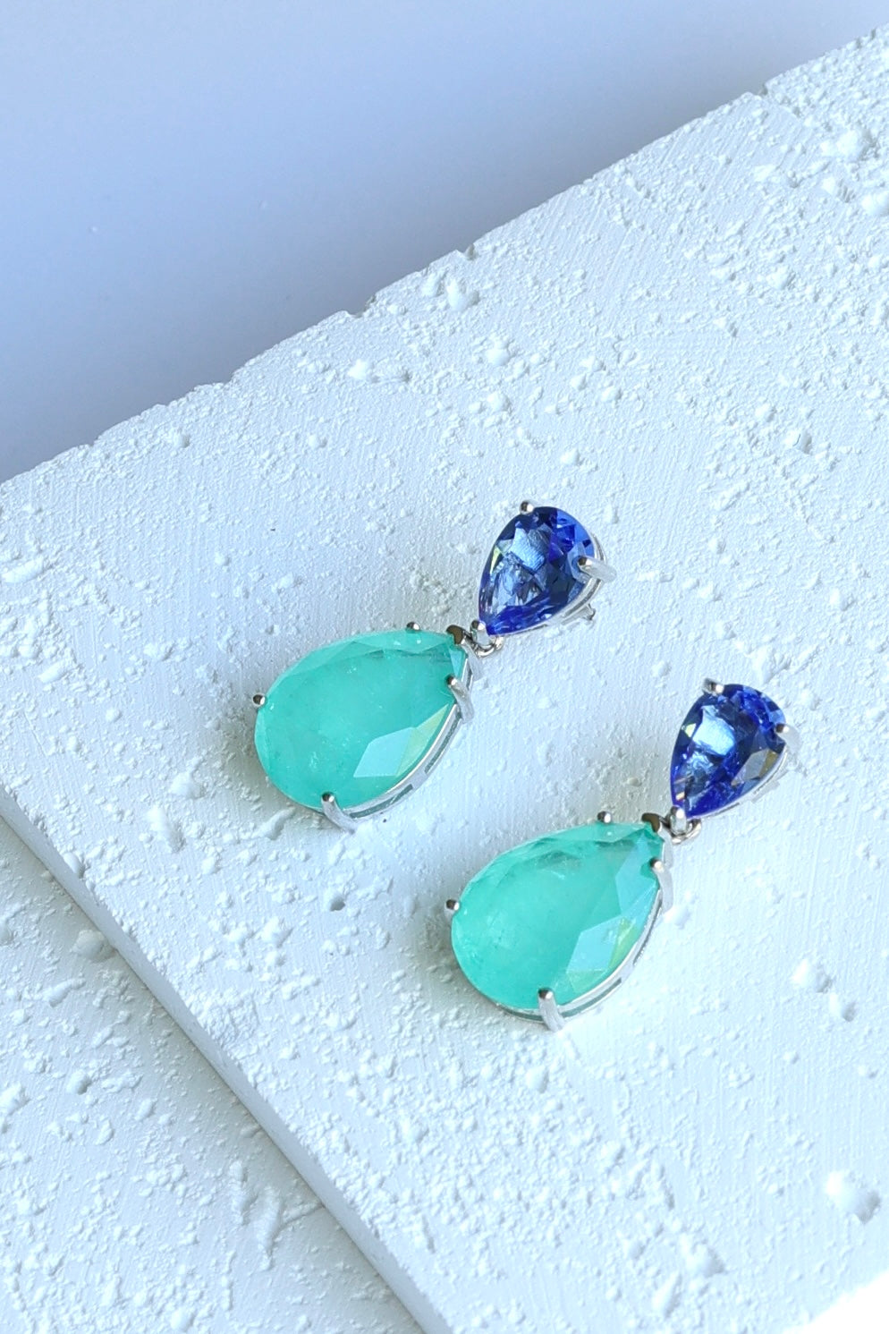 Turquoise Tanzanite Dangle Earrings