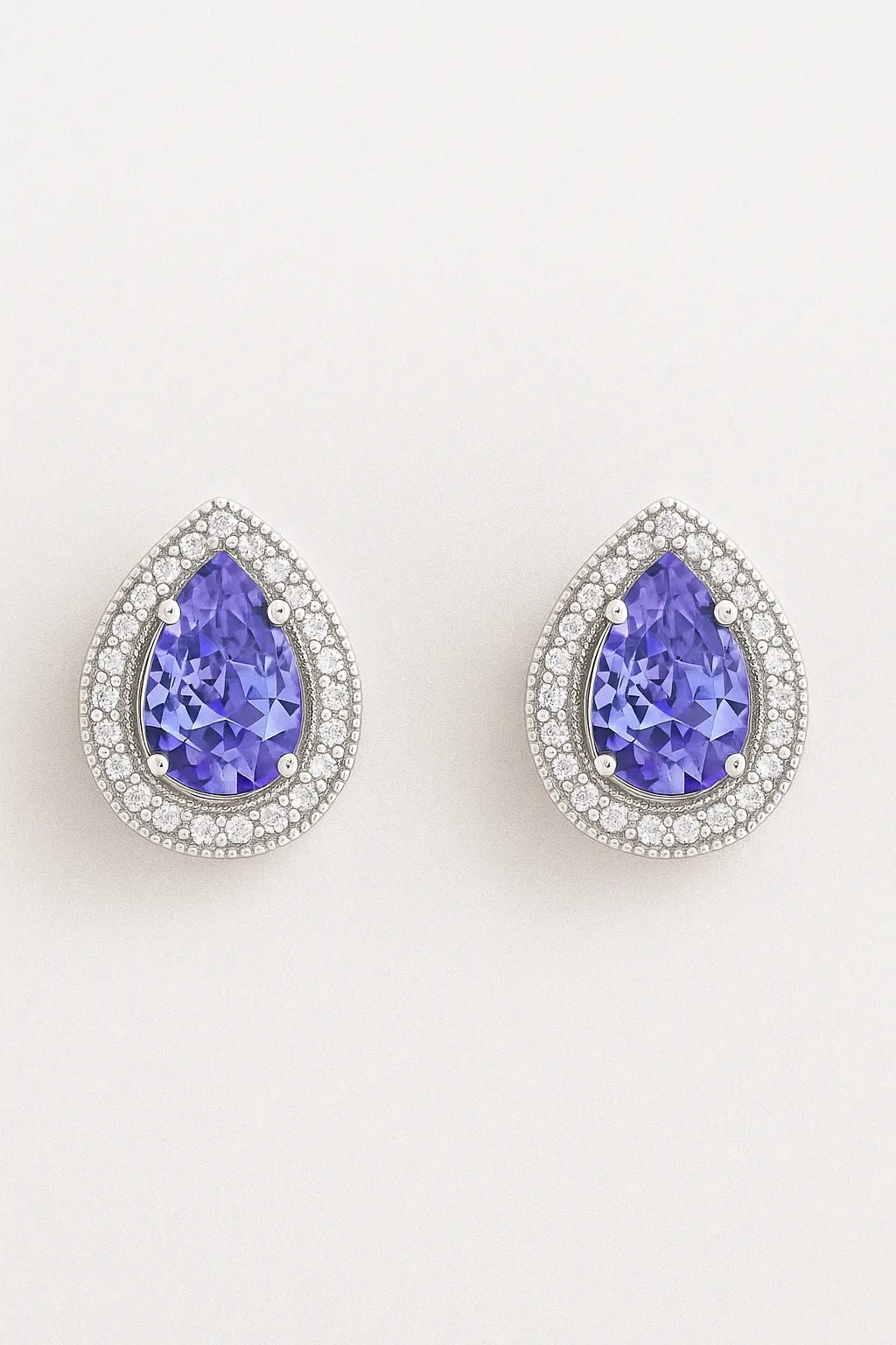 Amethyst and Tanzanite Earring Set

