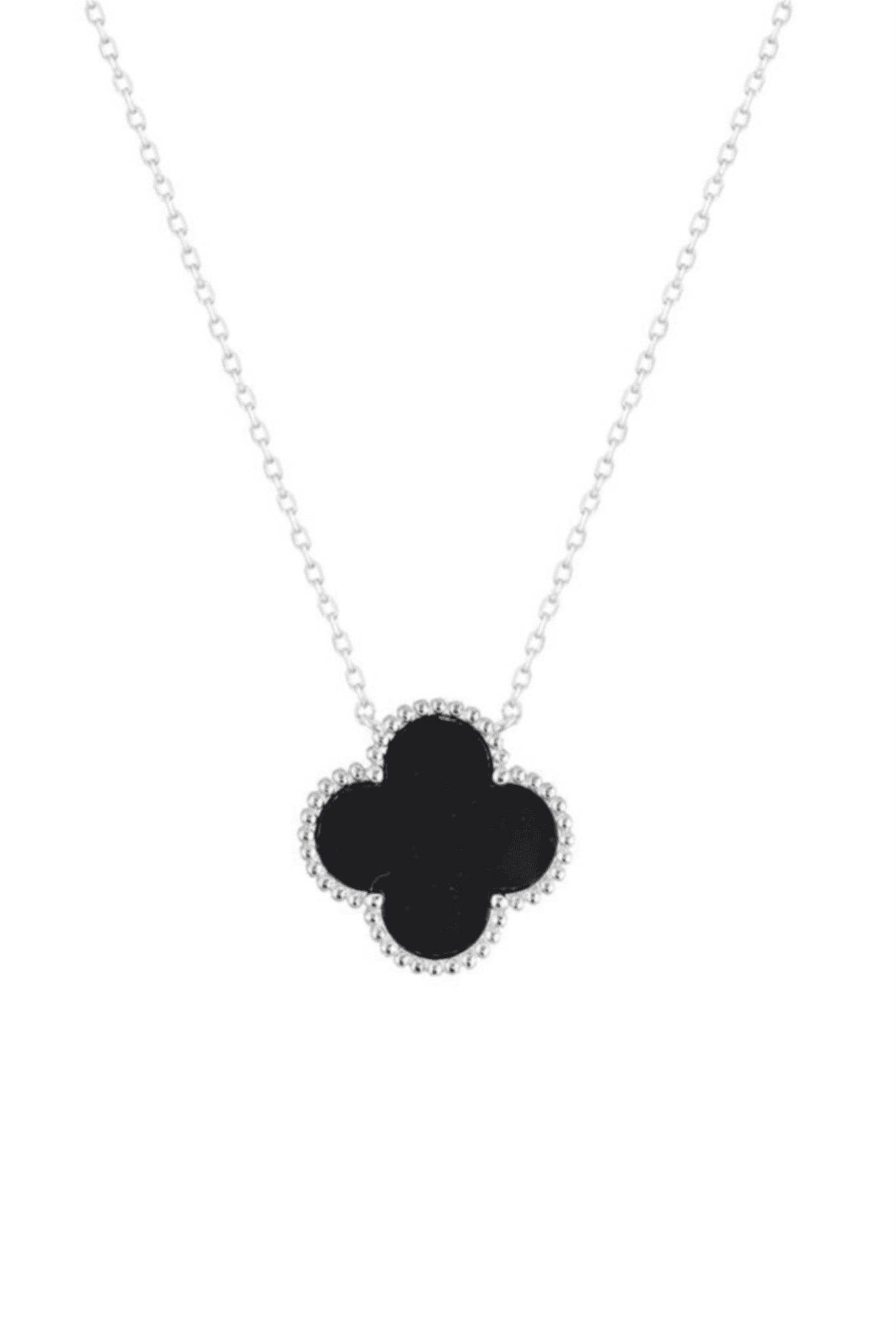 Black Clover Onyx Necklace - Iane Jewelry