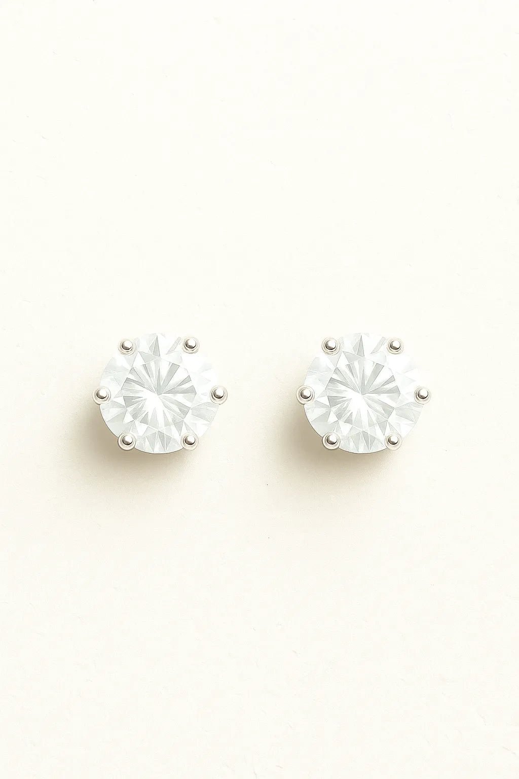 Dainty Moissanite Halo Stud Earrings- Iane Jewelry