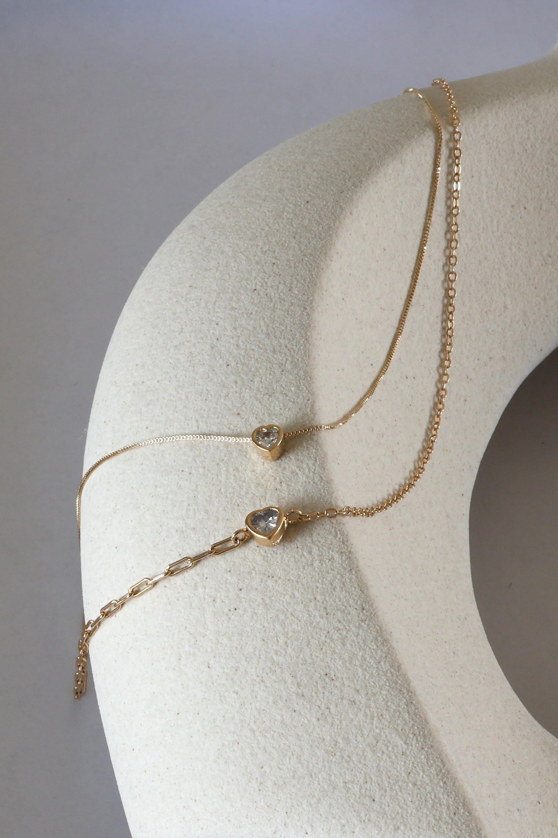 Mini Heart Gold Necklace - Iane Jewelry