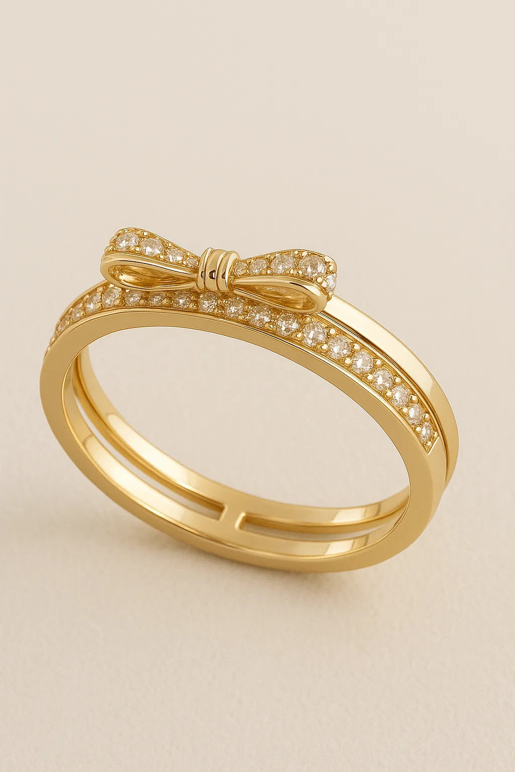 18K Gold-Filled Bow Ring