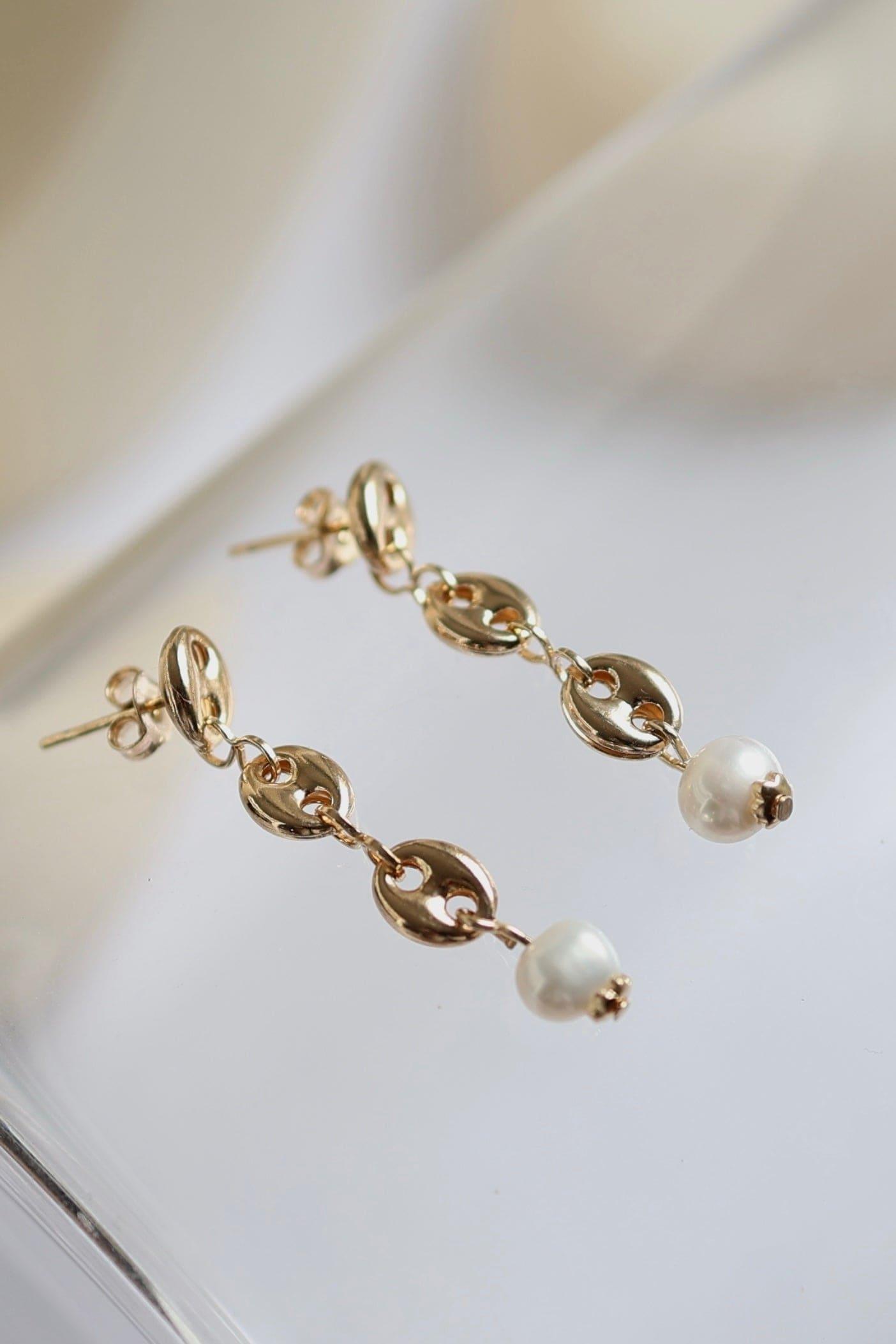 Marine Pearl Drop Earrings - Iane Jewelry