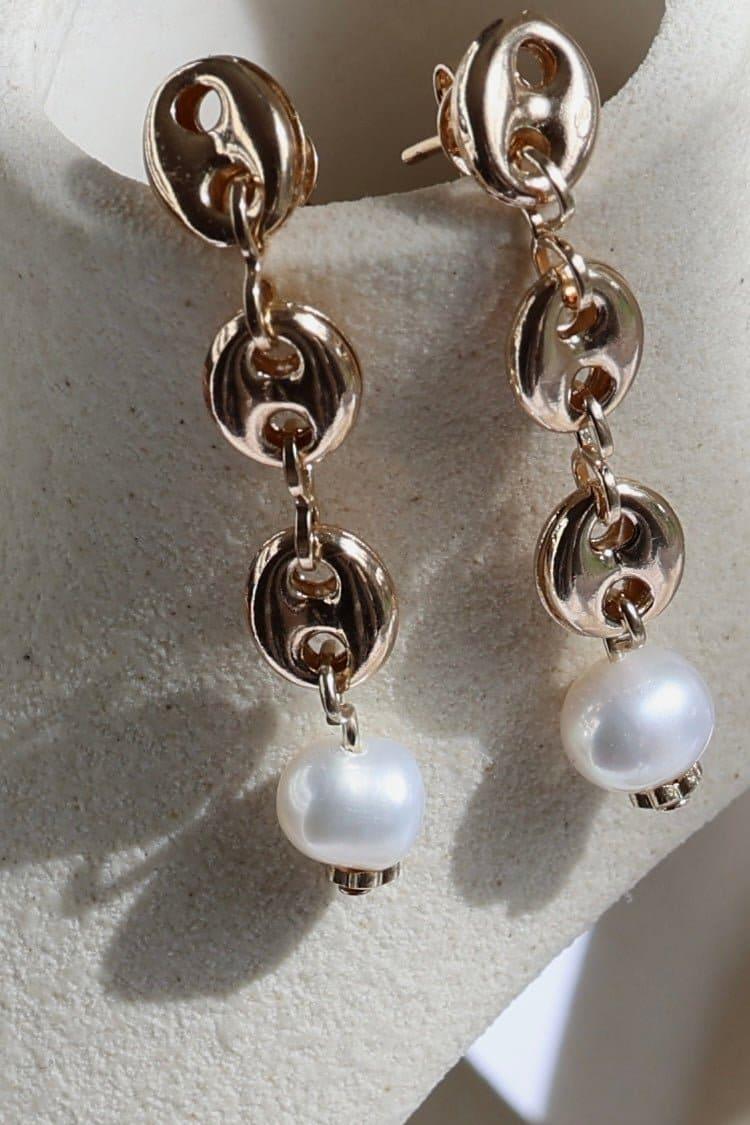 Marine Pearl Drop Earrings - Iane Jewelry