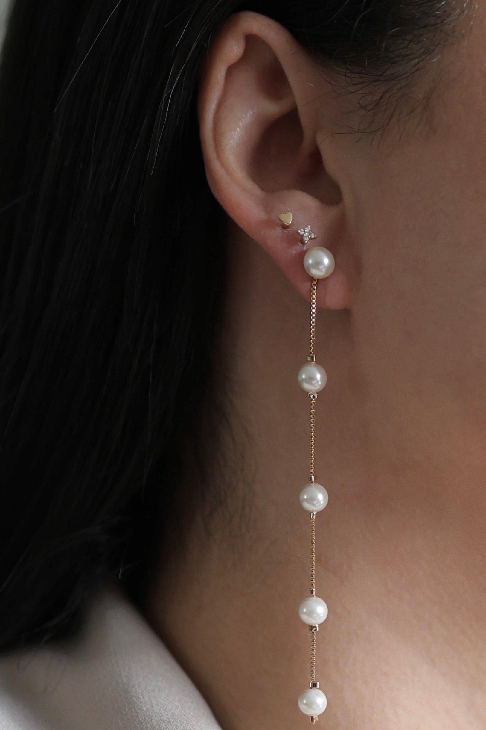 Pearl Cascade Drop Earrings - Iane Jewelry