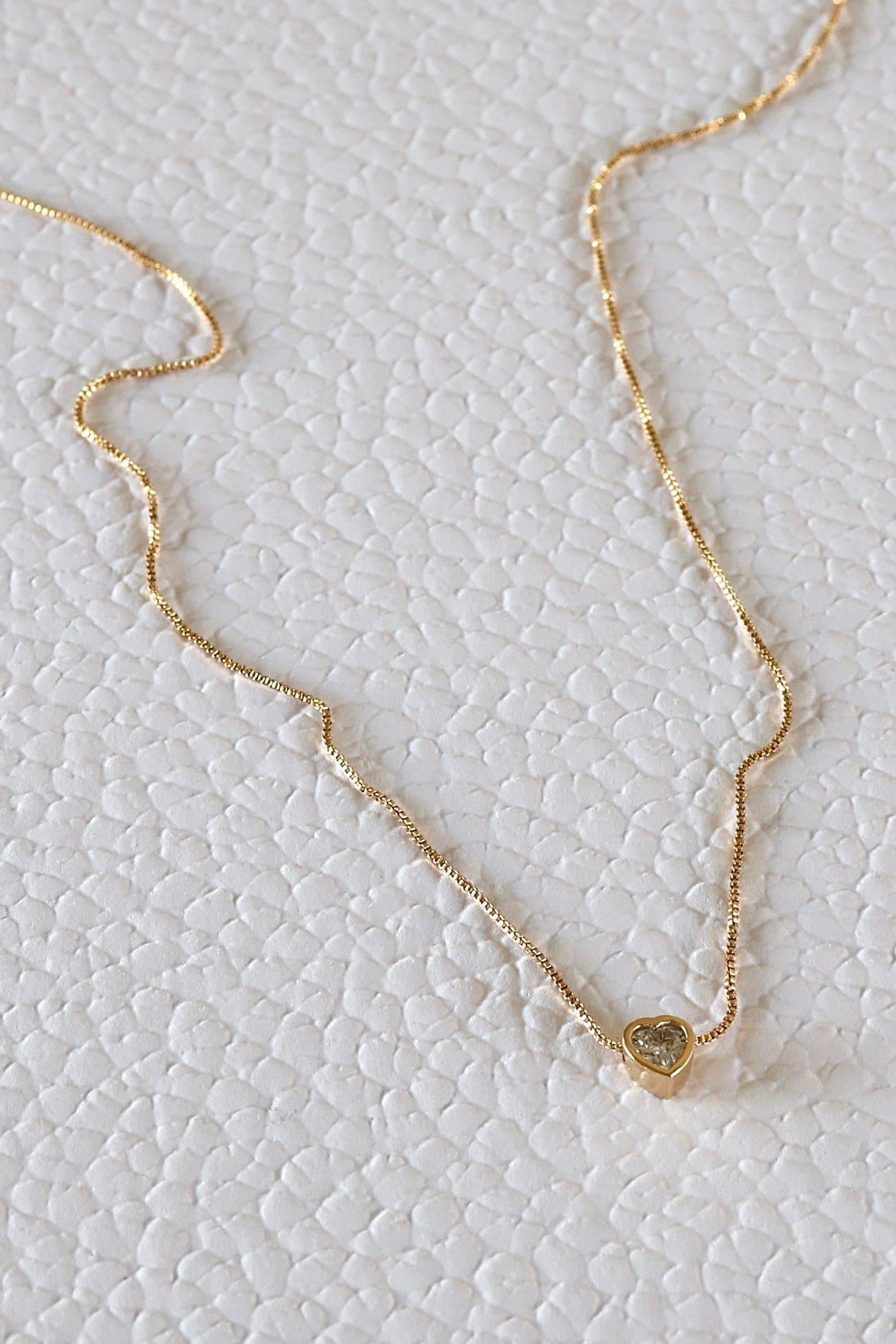 Mini Heart Gold Necklace - Iane Jewelry