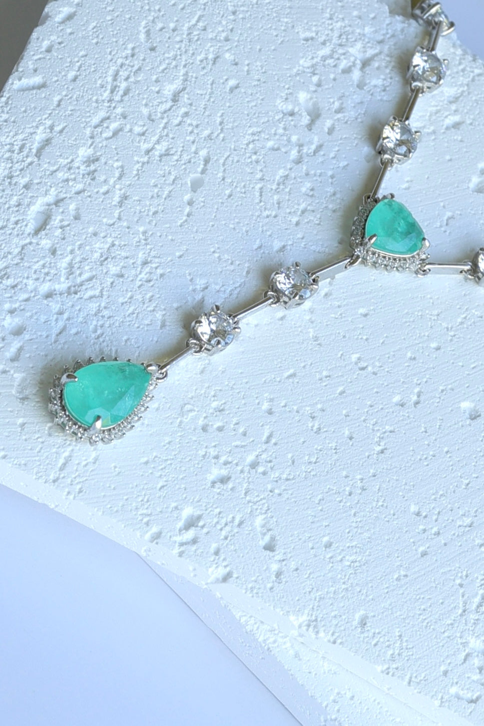 Silver Turquoise Daisy Necklace