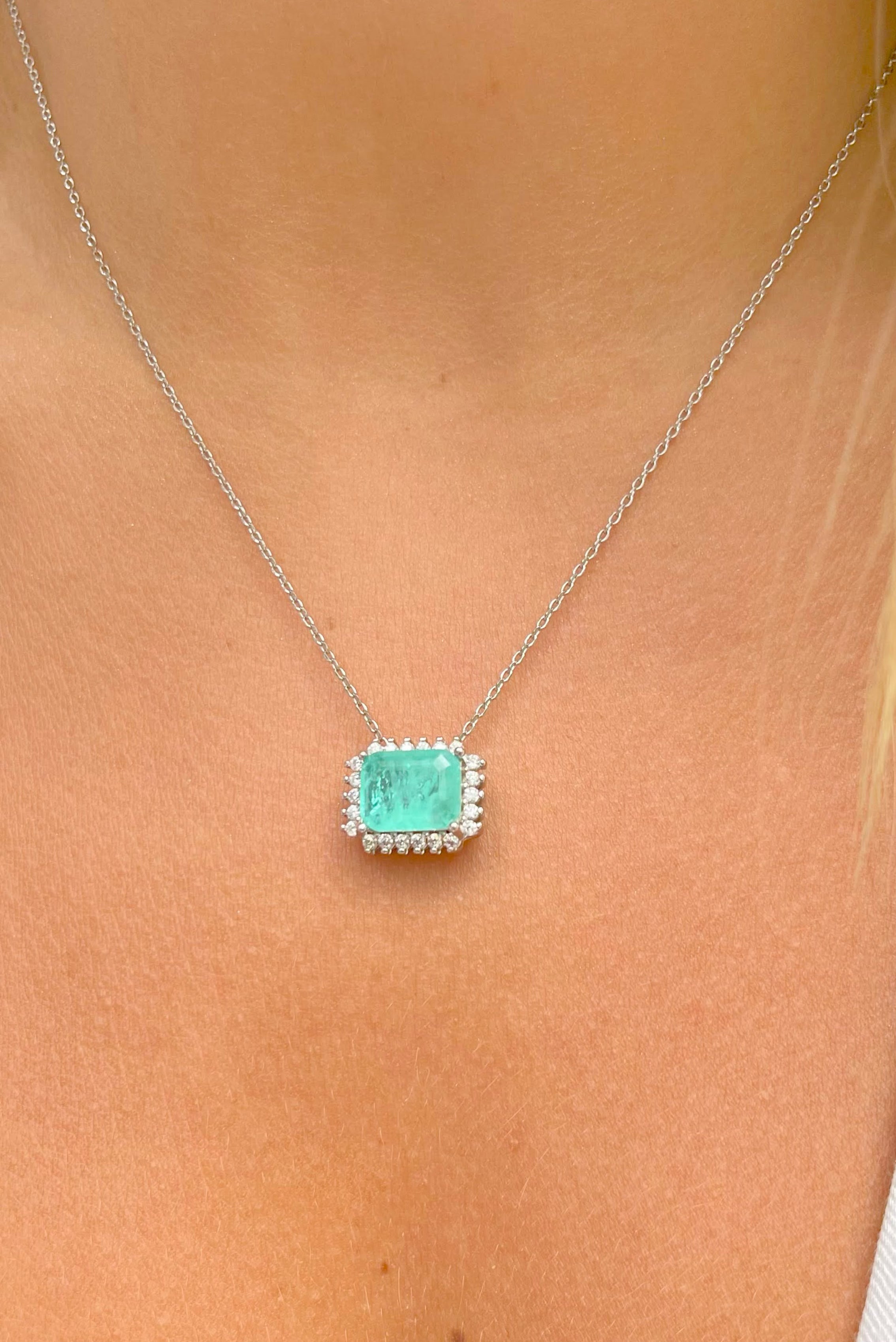 Turquoise Rectangle Necklace - Iane Jewelry